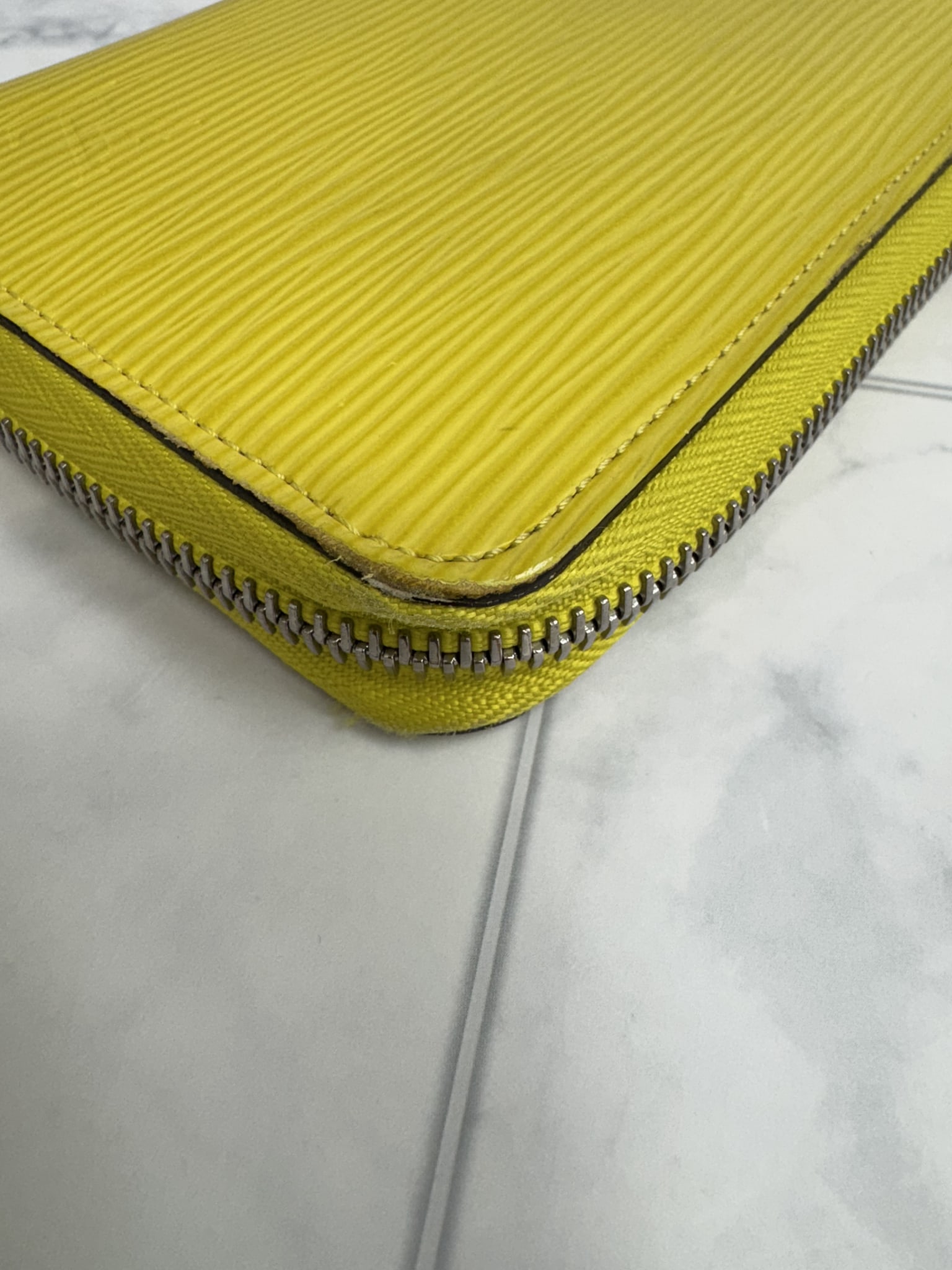Louis Vuitton Yellow Epi Zippy Wallet
