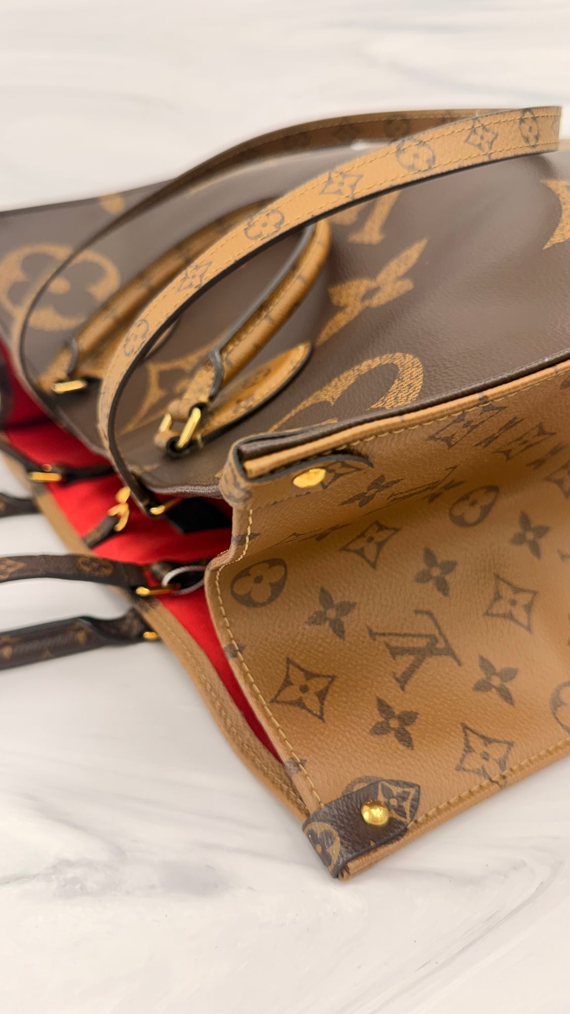Louis Vuitton Giant Monogram Reverse On The Go GM Tote Bag