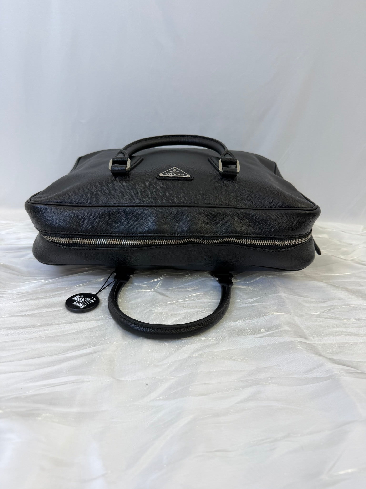 Prada Black Saffiano Leather Briefcase
