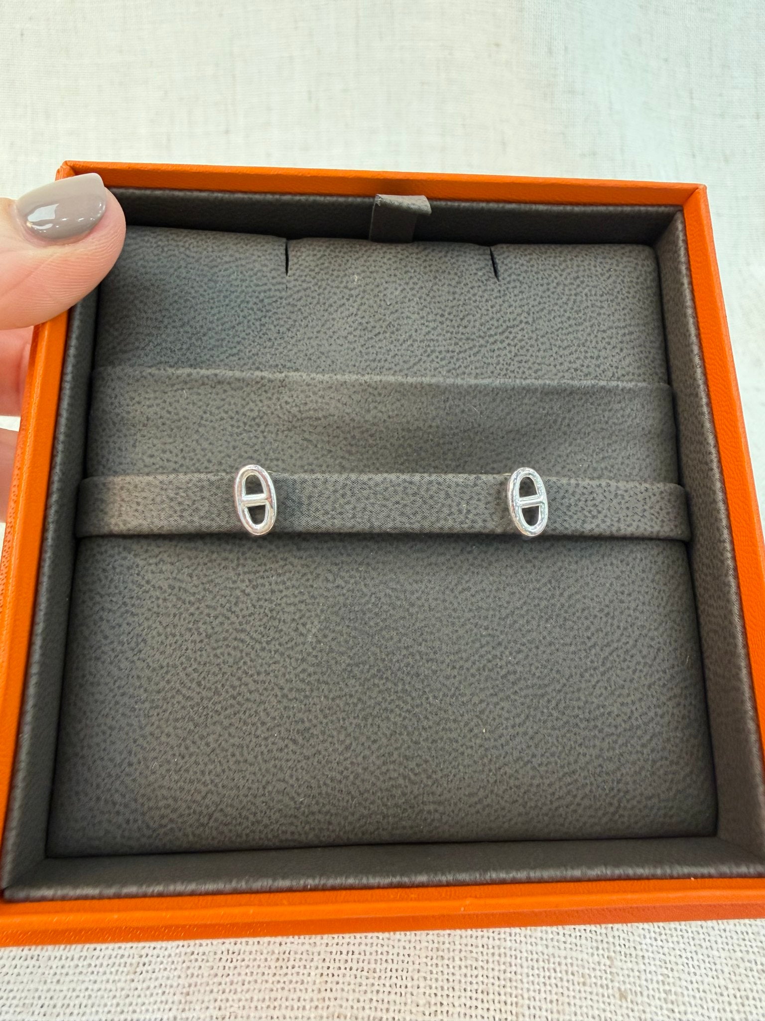 Hermes Sterling Silver Farandole Earrings