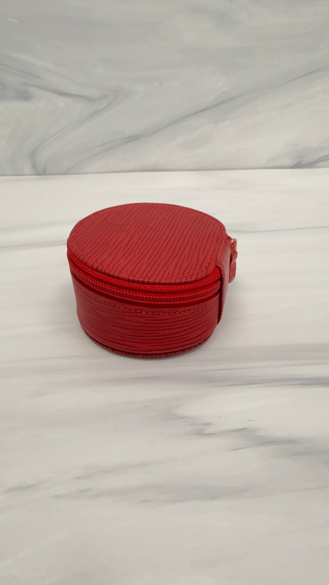 LIKE NEW - Louis Vuitton Red Epi Leather Jewelry Case