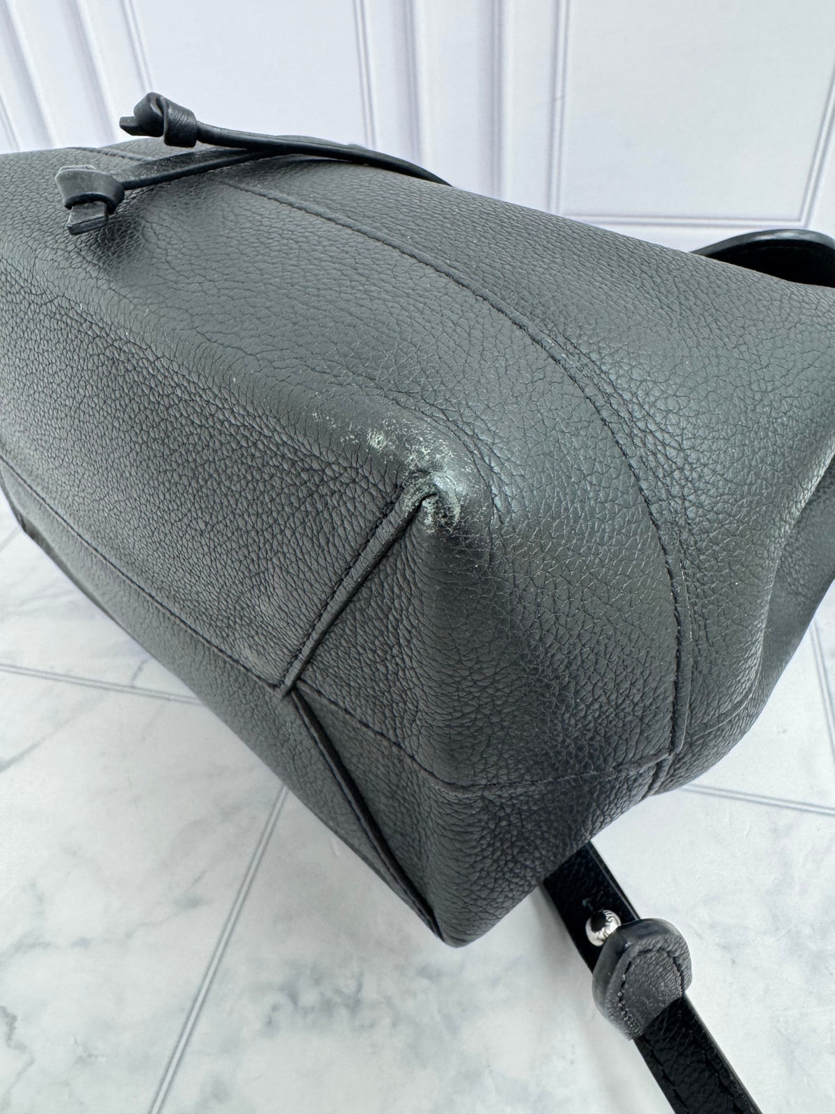 Louis Vuitton Black Leather Lockme Backpack