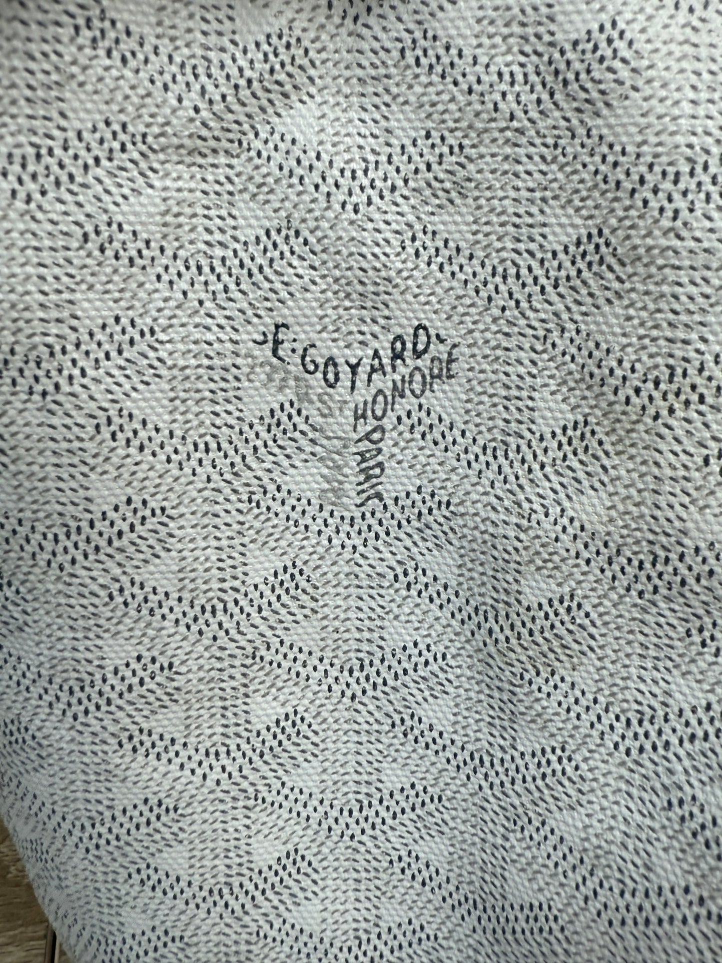 Goyard White Goyardine St. Louis Tote