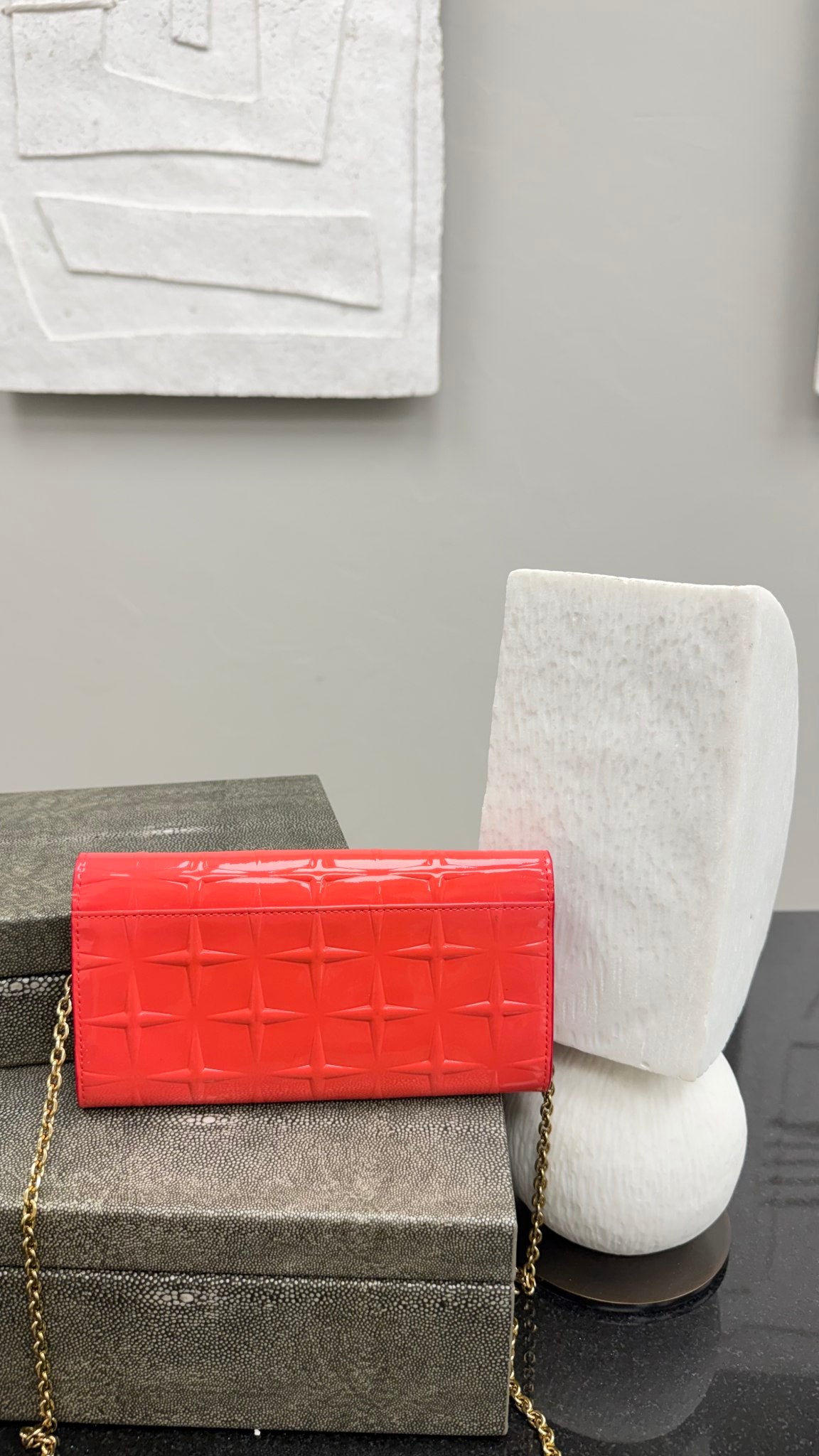 LIKE NEW - MCM Orange Patent Leather Millie Crossbody Bag