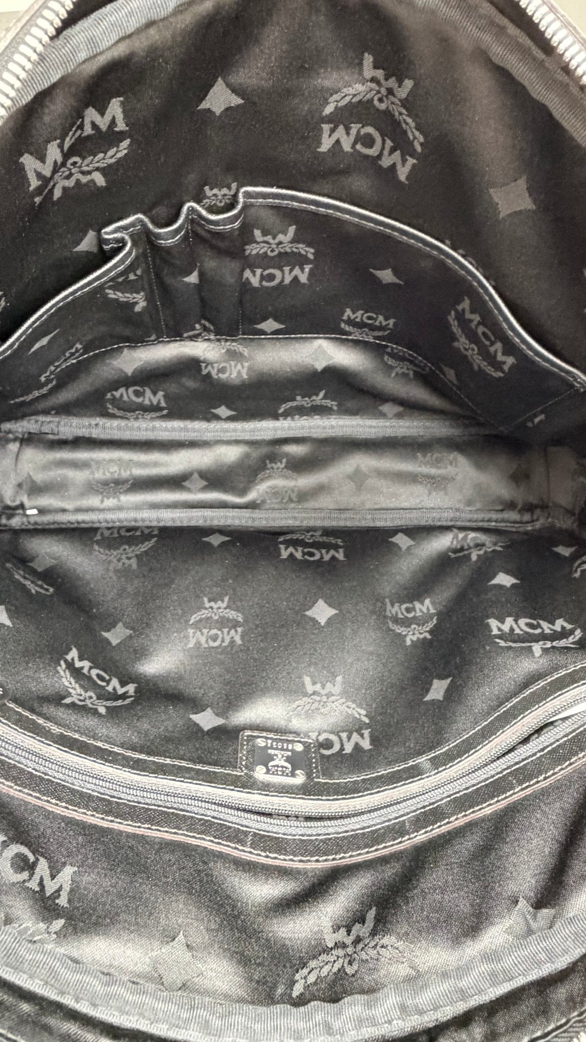 MCM Black Leather Business Bag