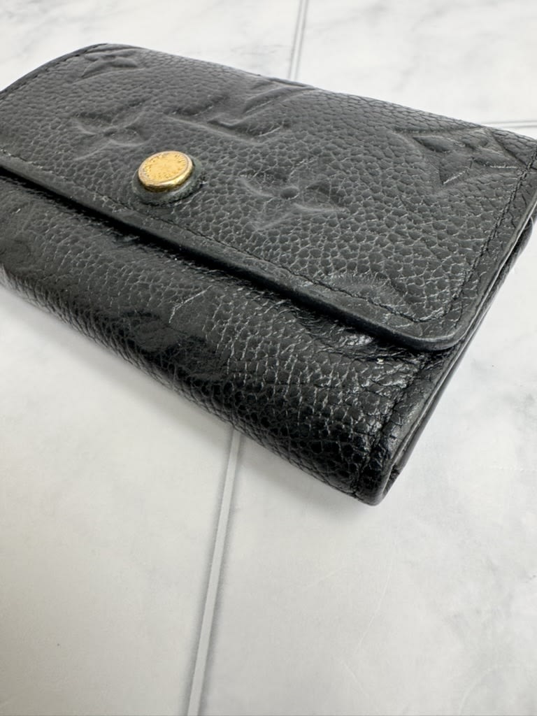 Louis Vuitton Black Empreinte Monogram 6 Ring Key Case