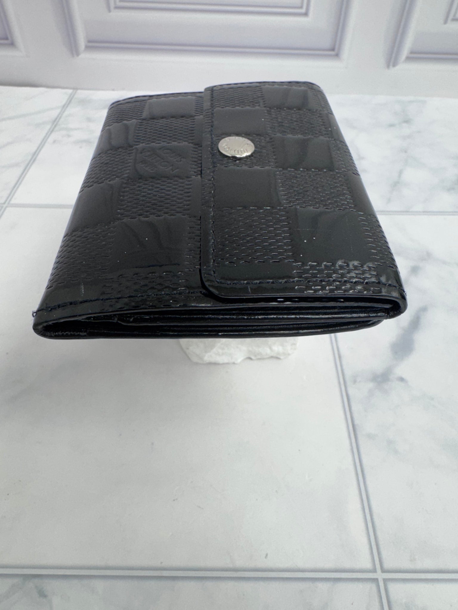 Louis Vuitton Black Damier Vernis Ludlow Compact Wallet
