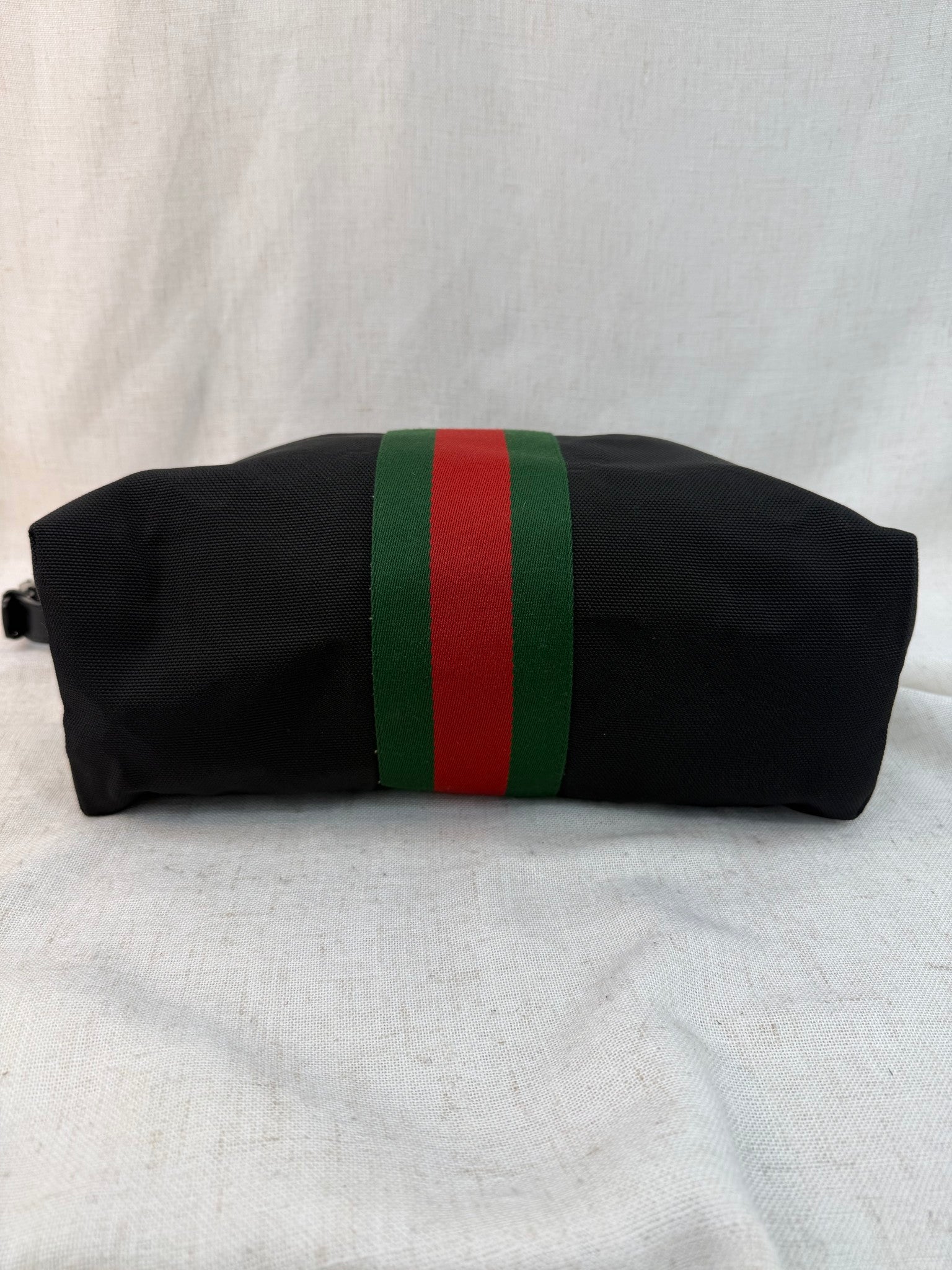 Gucci Black Canvas And Web Two Way Messenger Bag