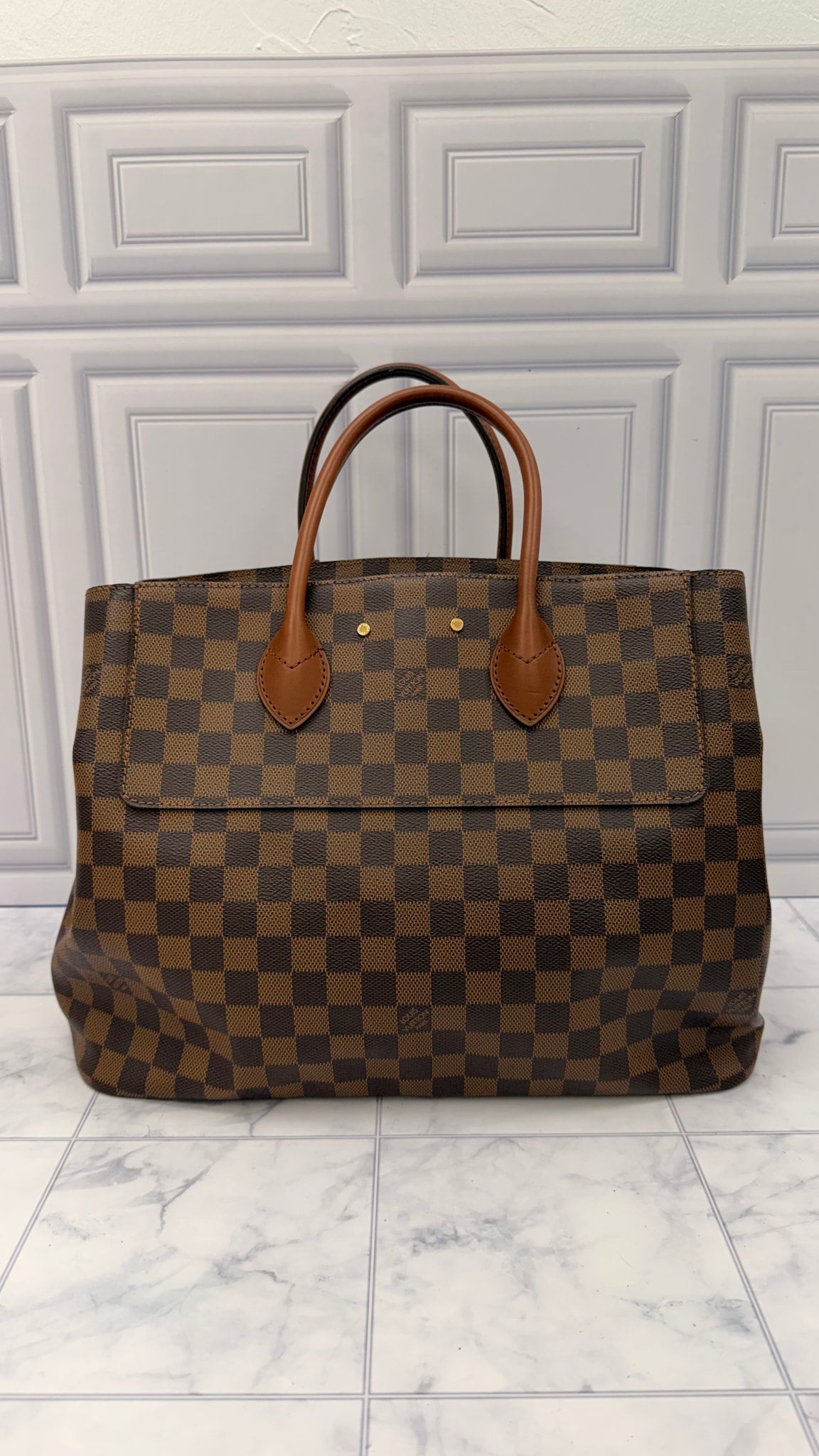 Louis Vuitton Damier Ebene Ascot Bag