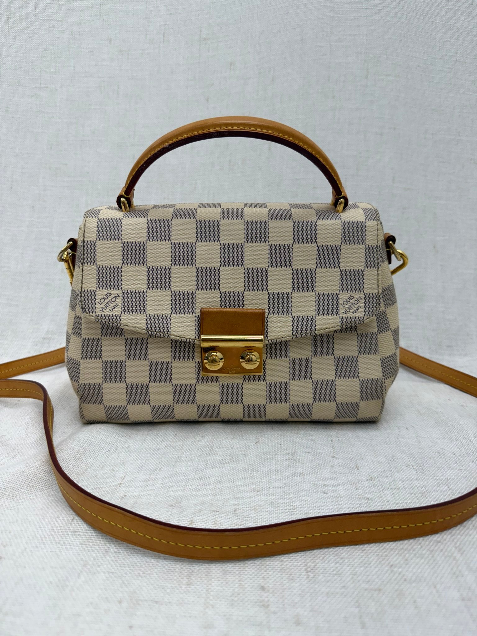 Louis Vuitton Damier Azur Croisette Top Handle Bag