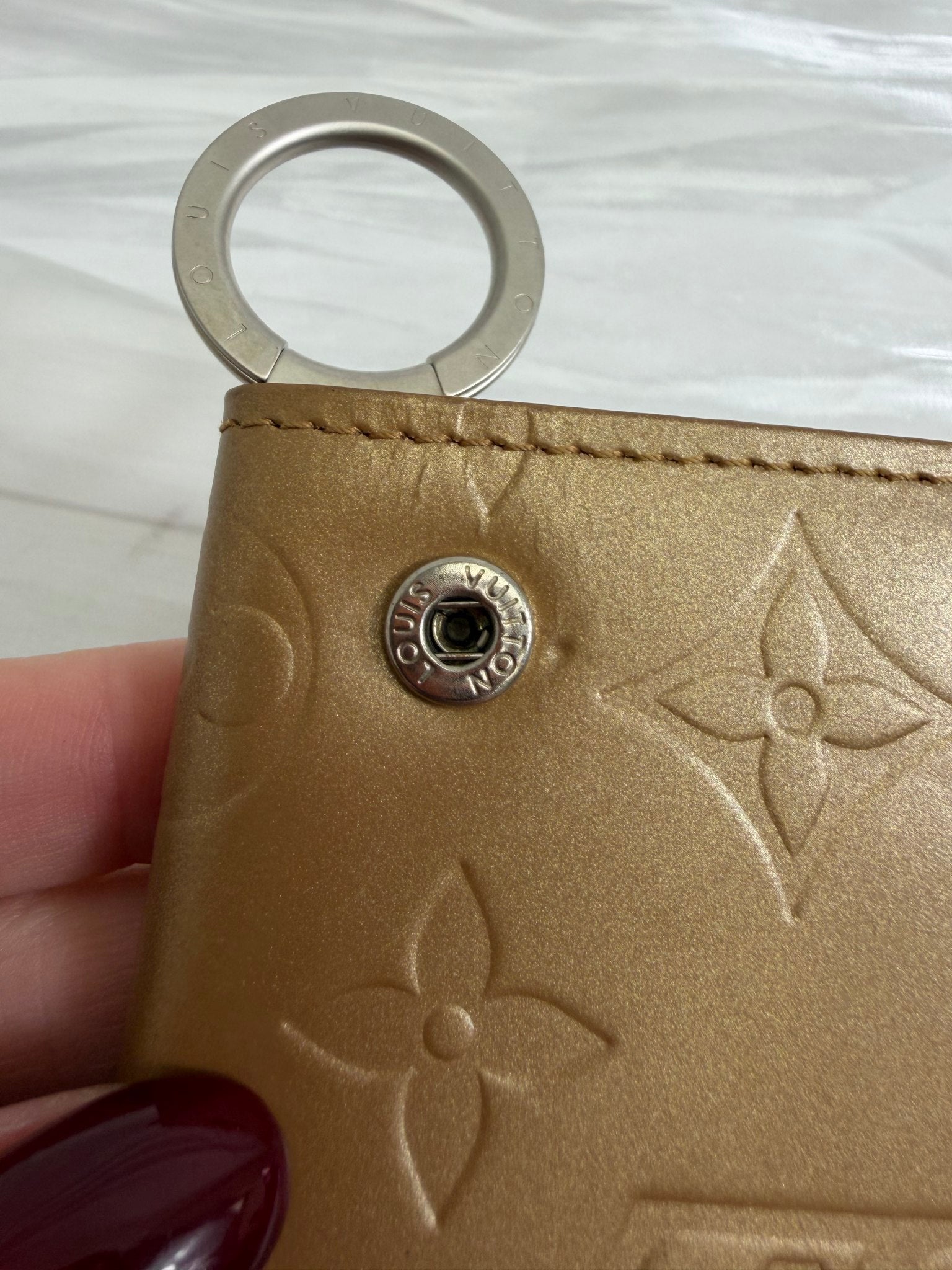 Louis Vuitton Monogram Gold Matte Vernis Key Holder