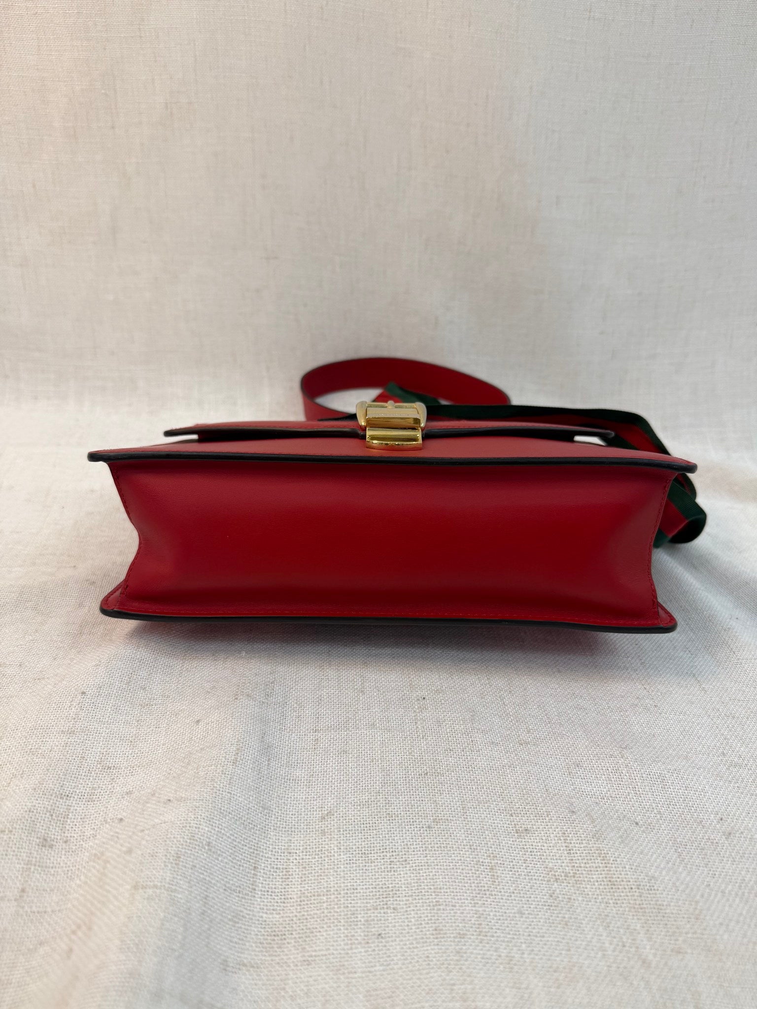 Gucci Red Leather Small Sylvie Shoulder Bag