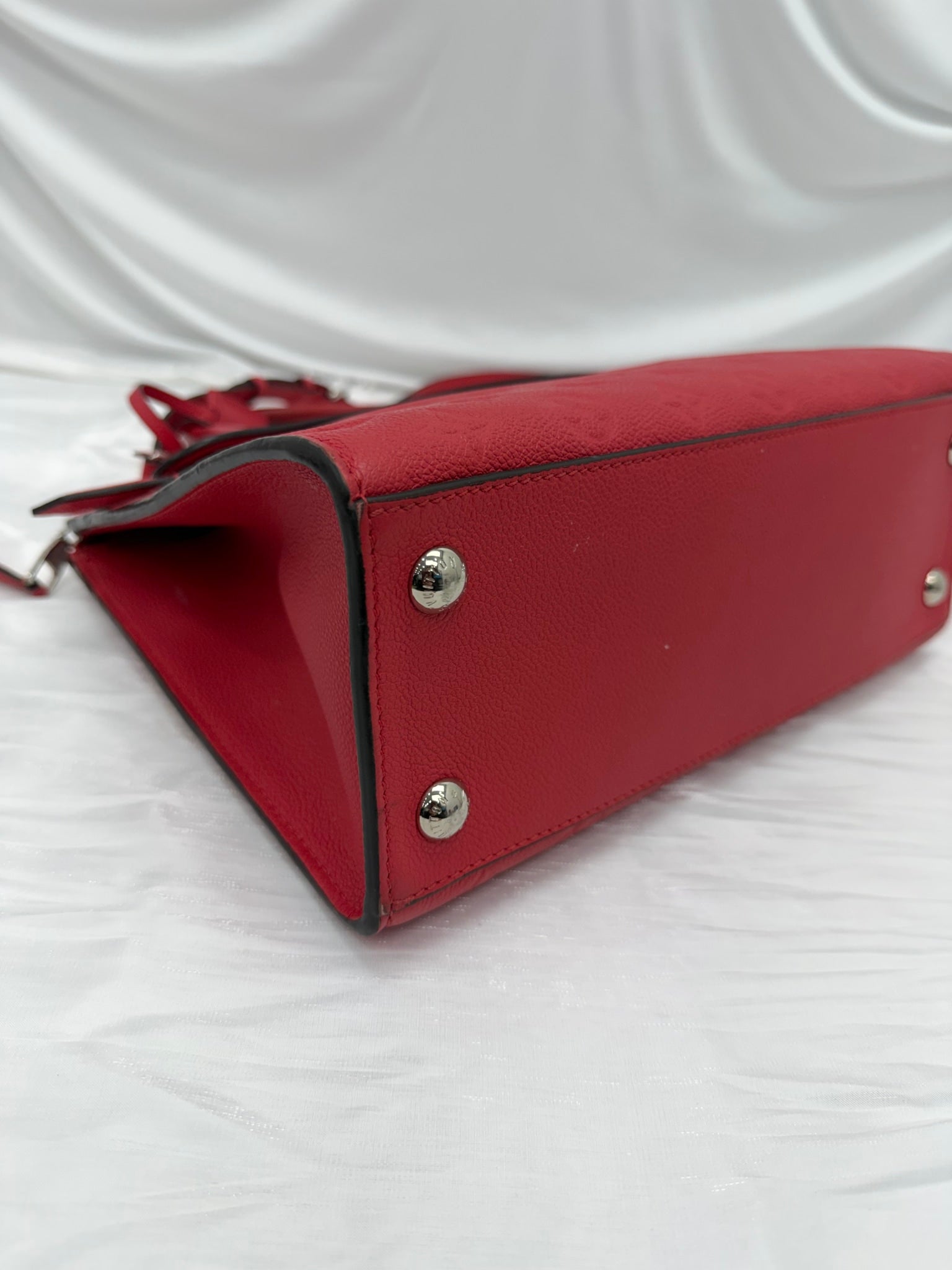 Louis Vuitton Red Empreinte Pont Neuf MM Handbag