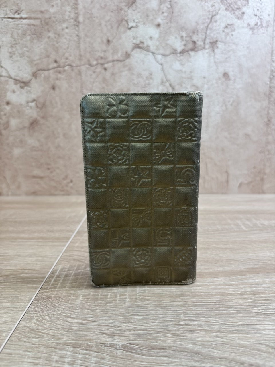 Chanel Metallic Gold Quilted Leather Precious Symbols Wallet