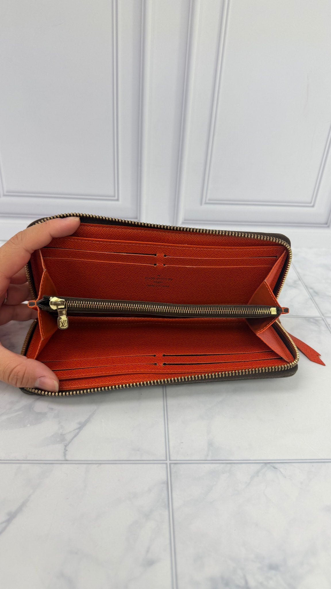Louis Vuitton Orange Monogram Clemence Wallet