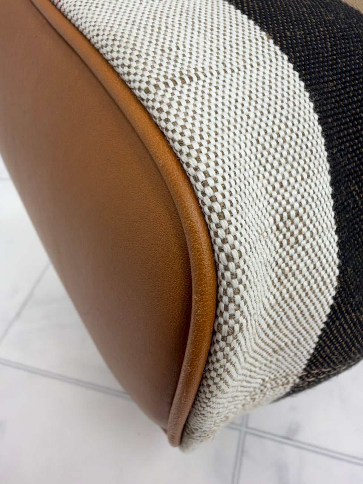 Burberry Brown House Check Canvas & Leather Small Ashby Bucket Bag