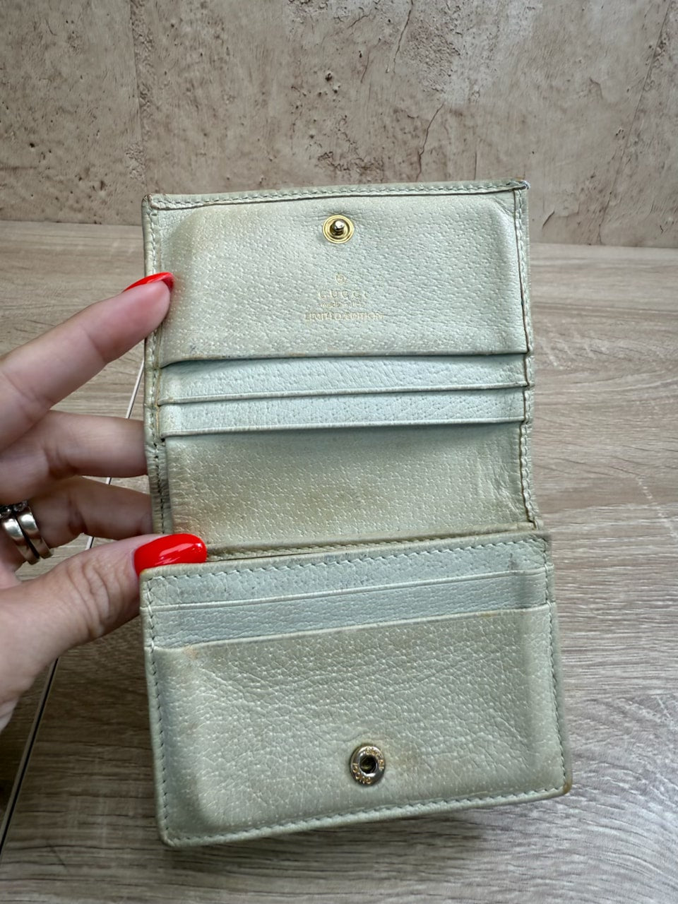 Gucci Limited Edition GG Marmont Flora Canvas Bifold Compact Wallet