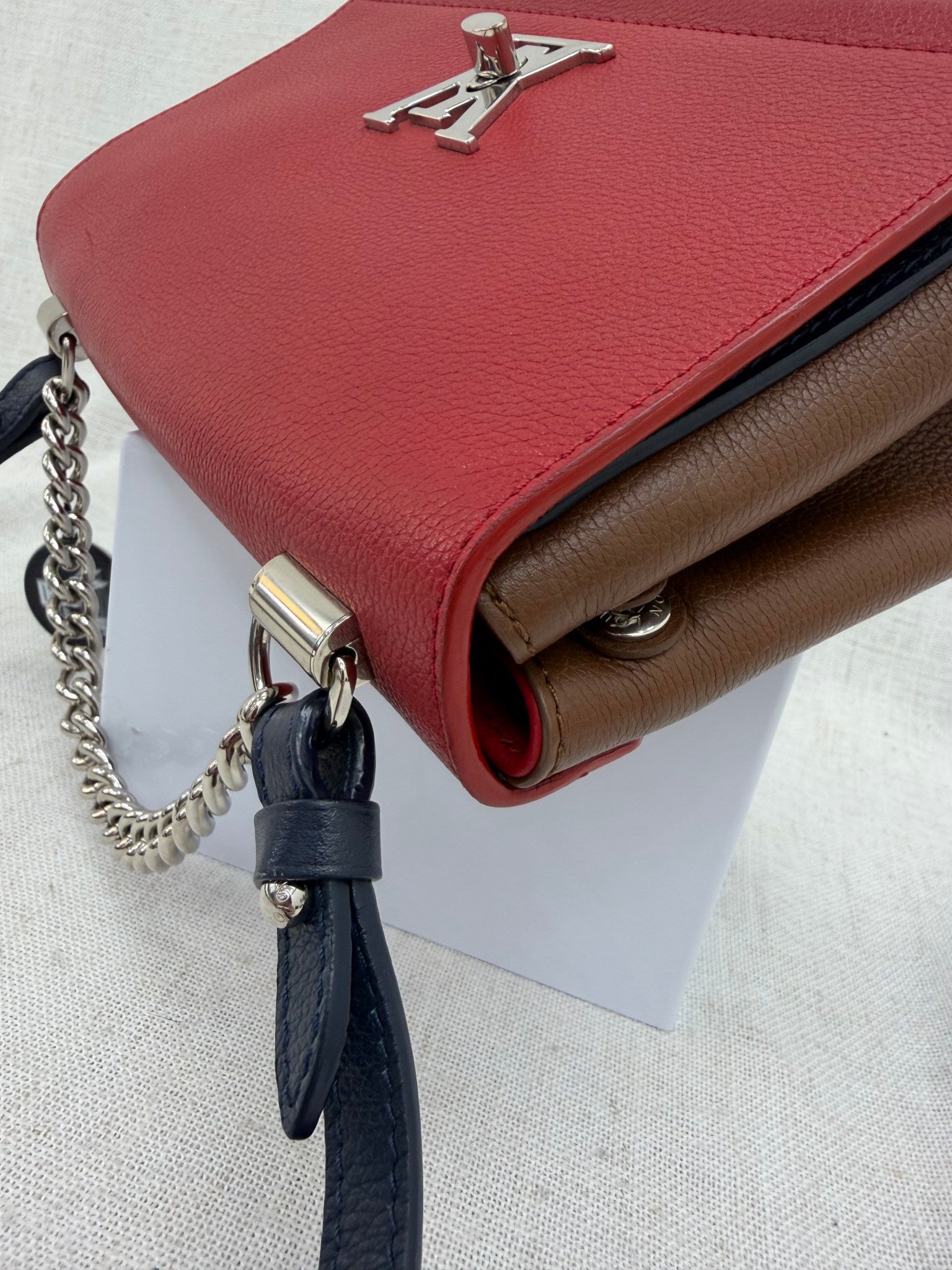 Louis Vuitton Tricolor Leather Lockme BB Bag