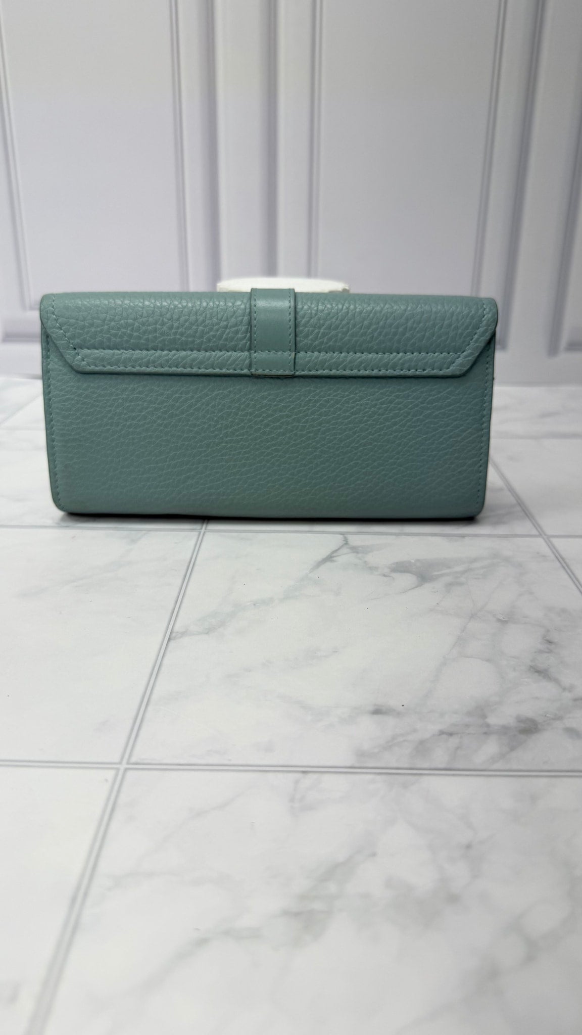 Chloe Baby Blue Leather Lock Long Wallet