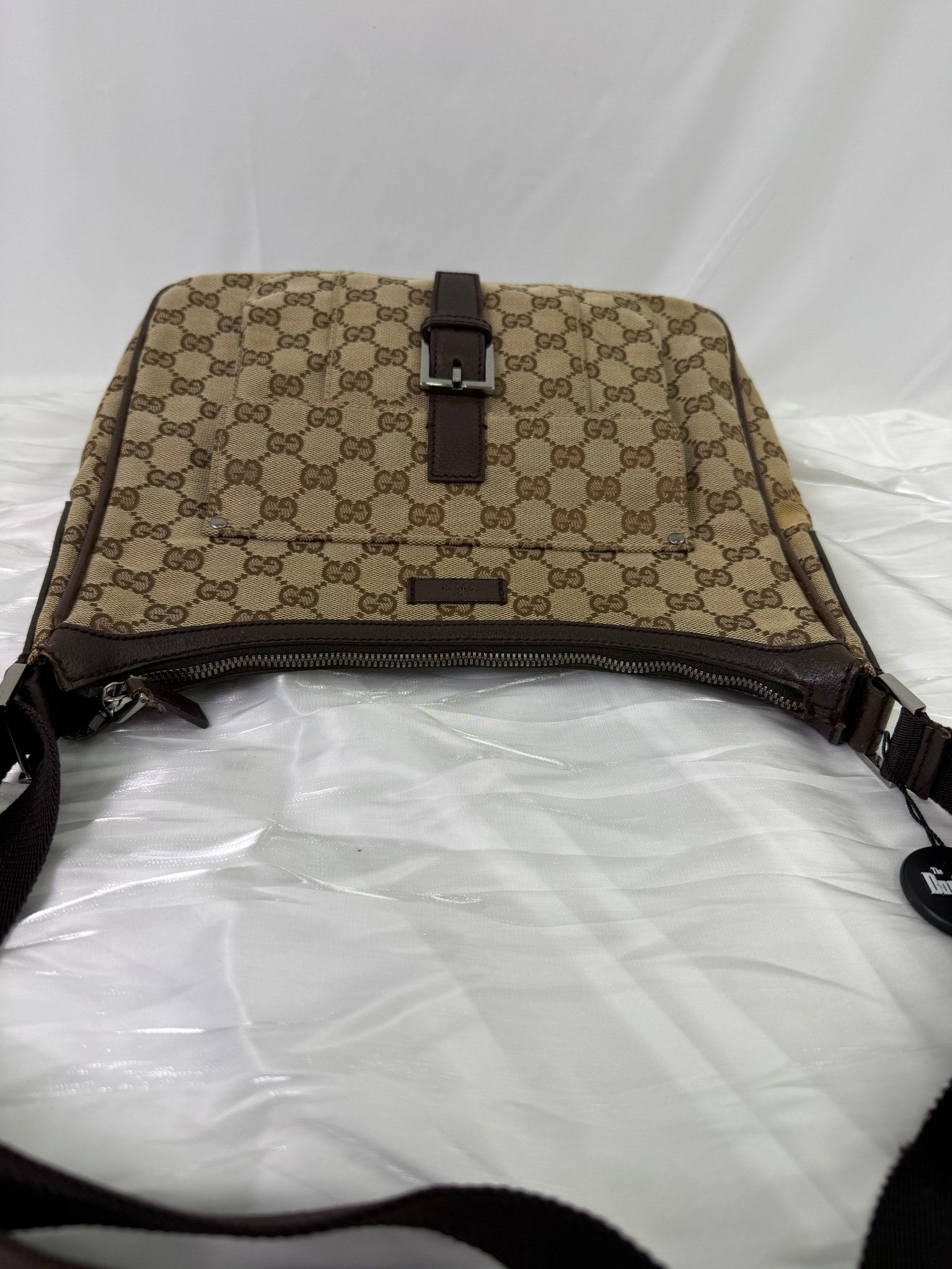 Gucci Brown Canvas GG Print Shoulder Bag