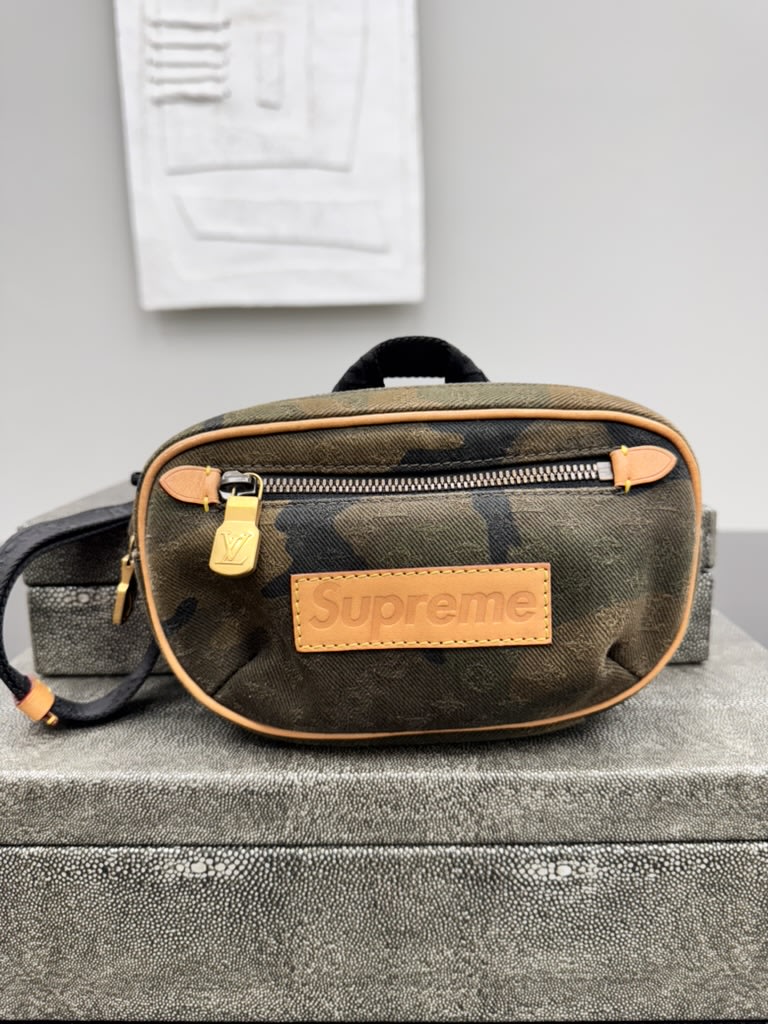 Louis Vuitton X Supreme Camo Bum Bag