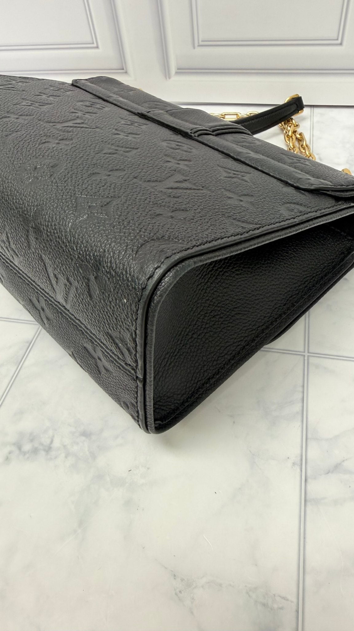 Louis Vuitton Monogram Black Empreinte Leather Saint Sulpice PM Shoulder Bag