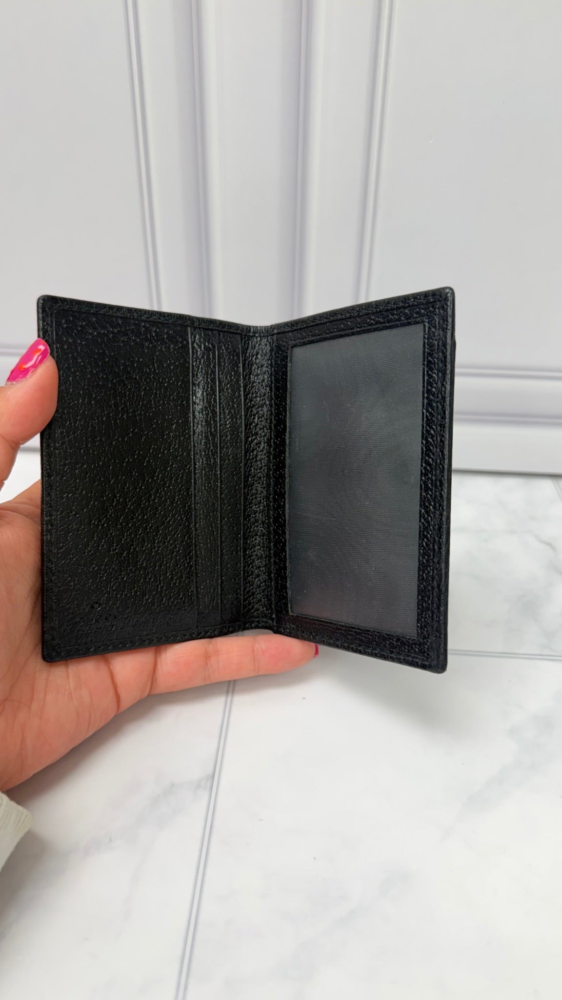 Gucci Black GG Canvas Princy Card Holder