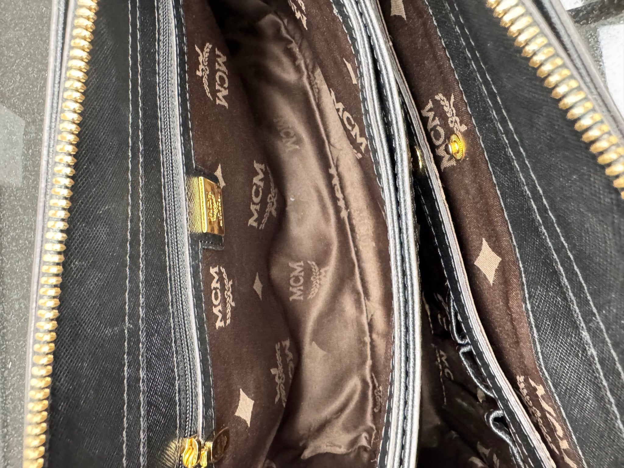 MCM Black Saffiano Leather Nuovo Large 2Way Bag