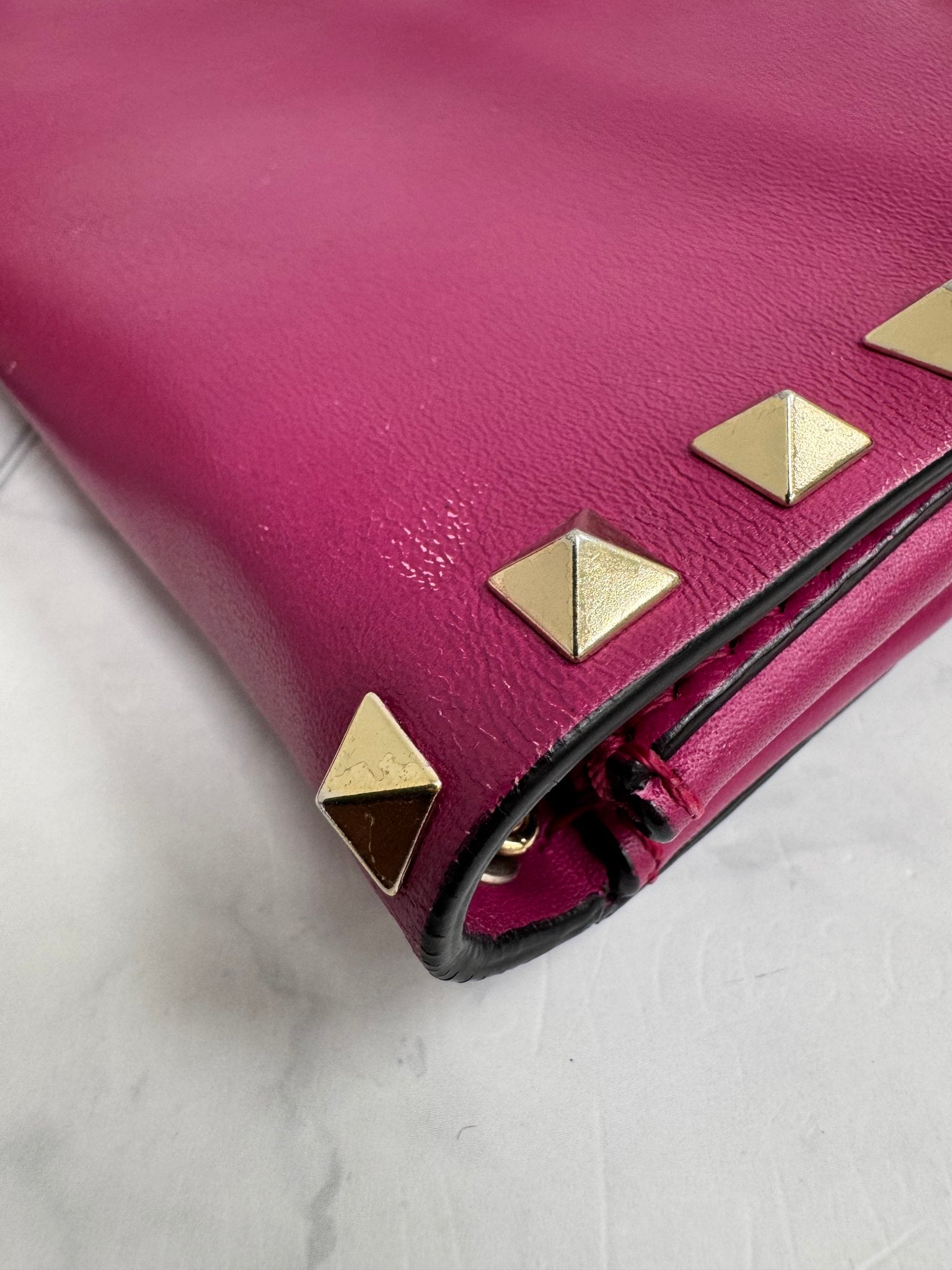 Valentino Fuchsia Leather Rockstud Small Crossbody Bag