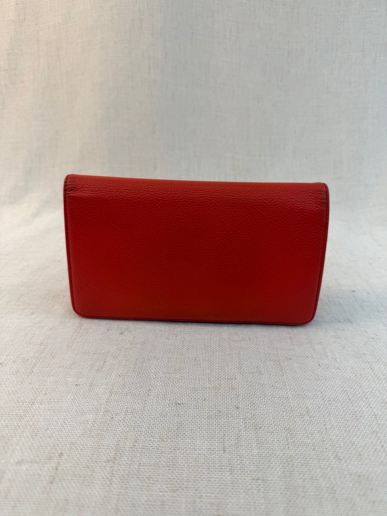 Chanel Coral Caviar Leather Timeless Long Wallet