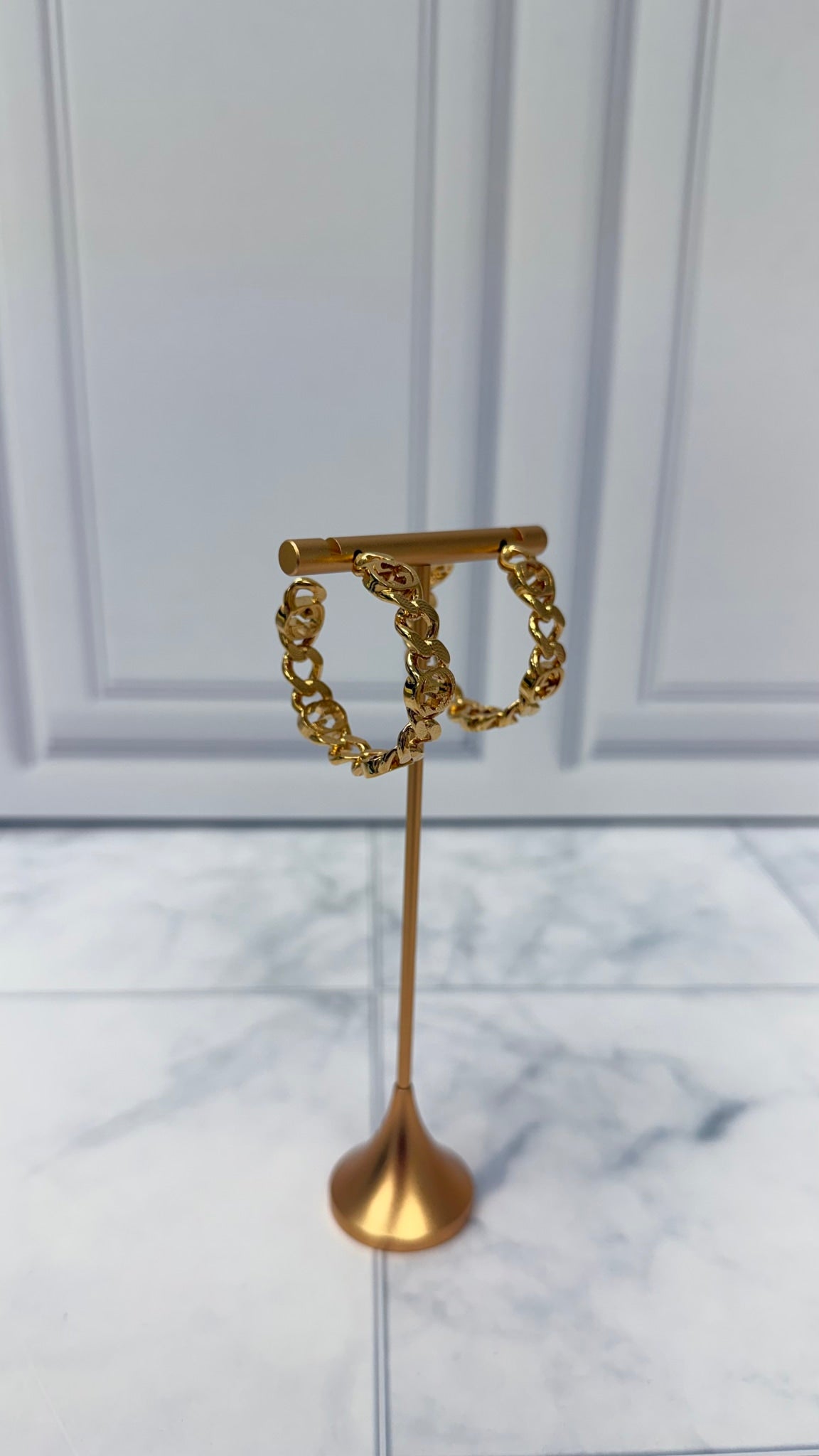 Gucci Gold Toned GG Hoop Earrings