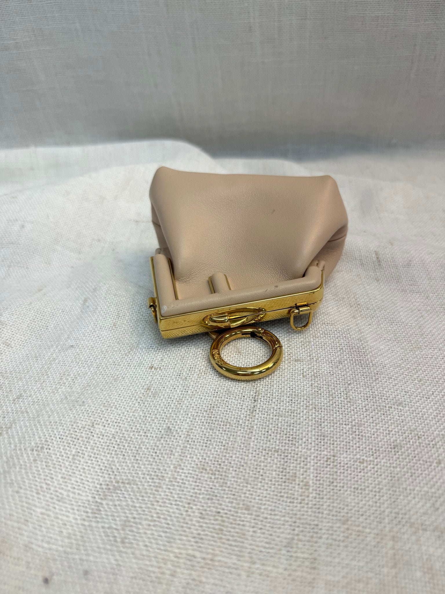 Fendi Cream Leather Nano First Bag Charm