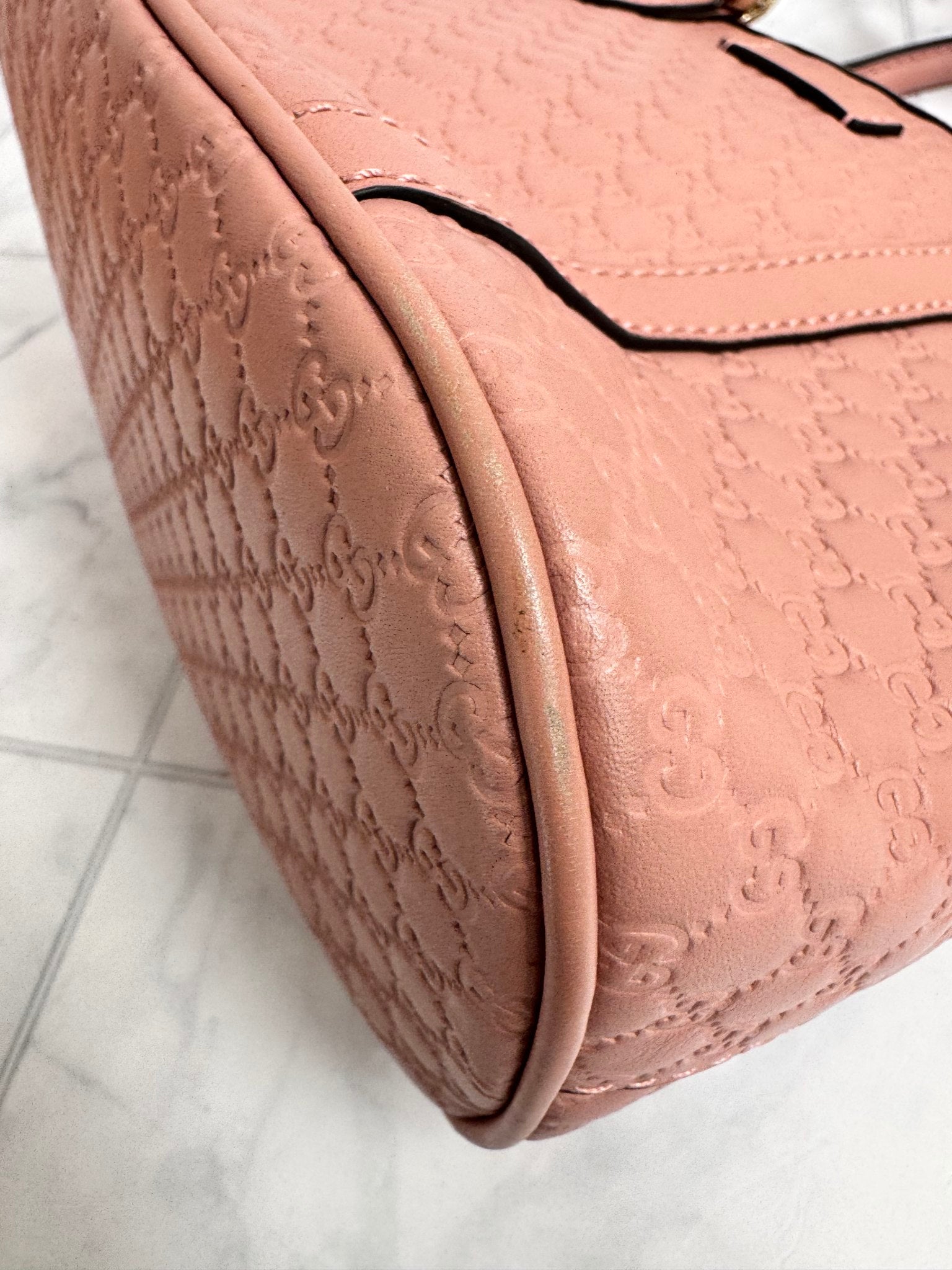 Gucci Pink Microguccissima Leather Mini Dome Bag