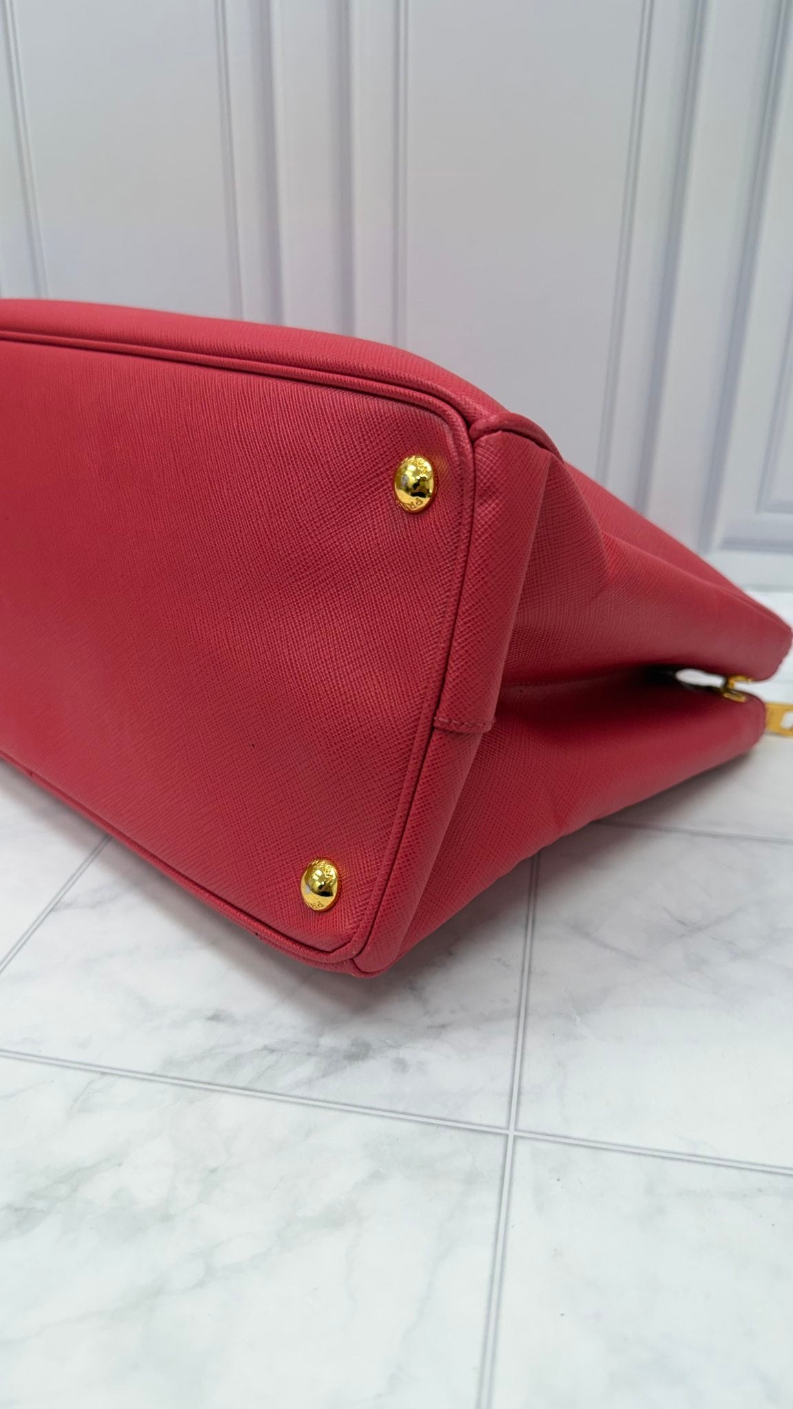 Prada Pink Saffiano Leather Galleria Tote Bag