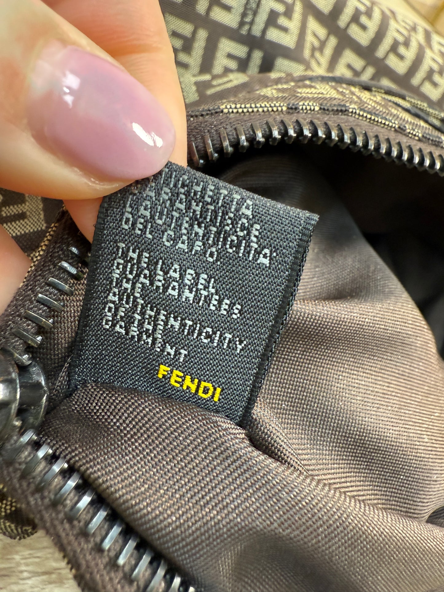 Fendi Zucchino Canvas Vintage Hobo Bag
