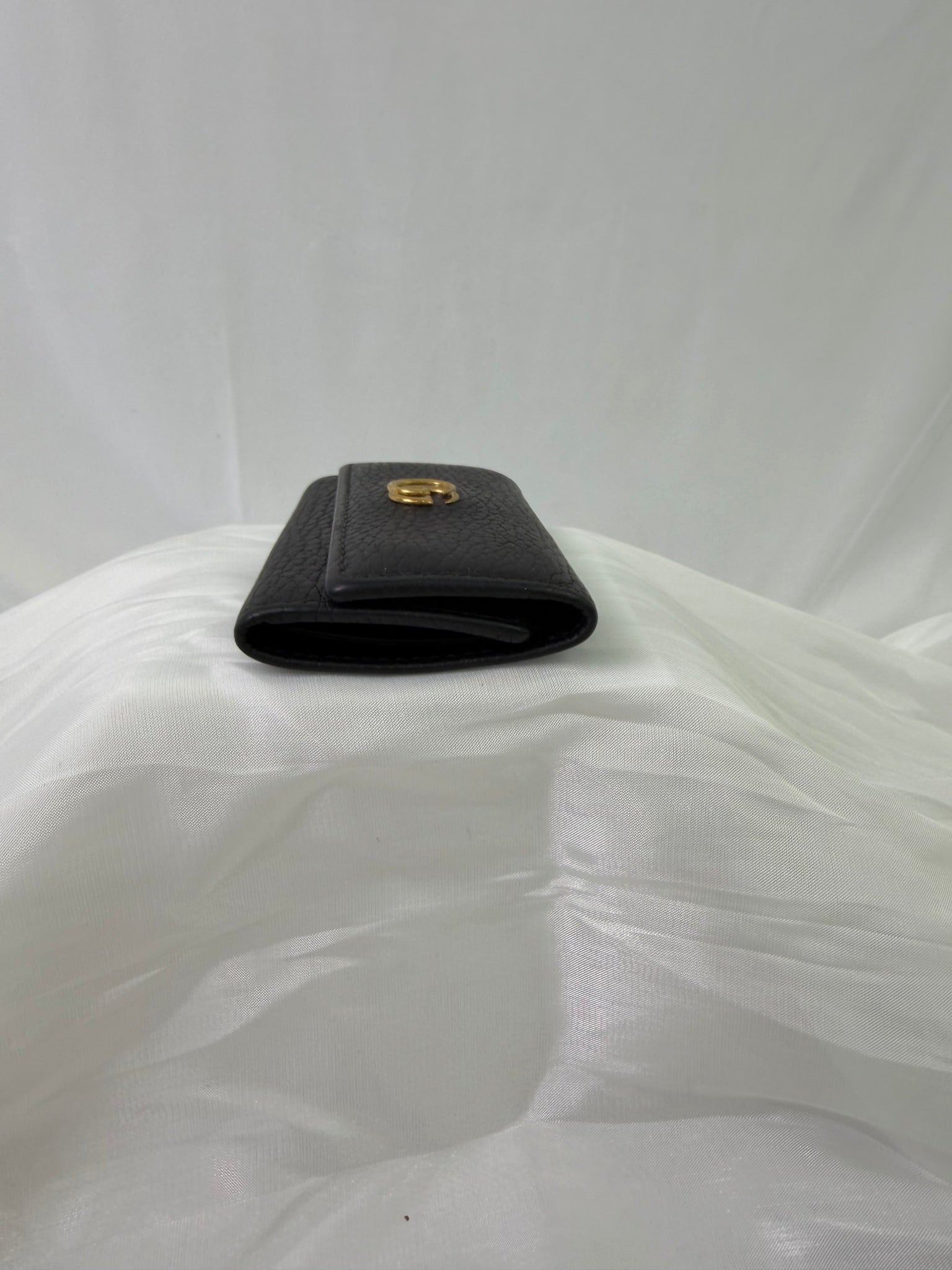 Gucci Black Leather Marmont 6 Ring Key Case