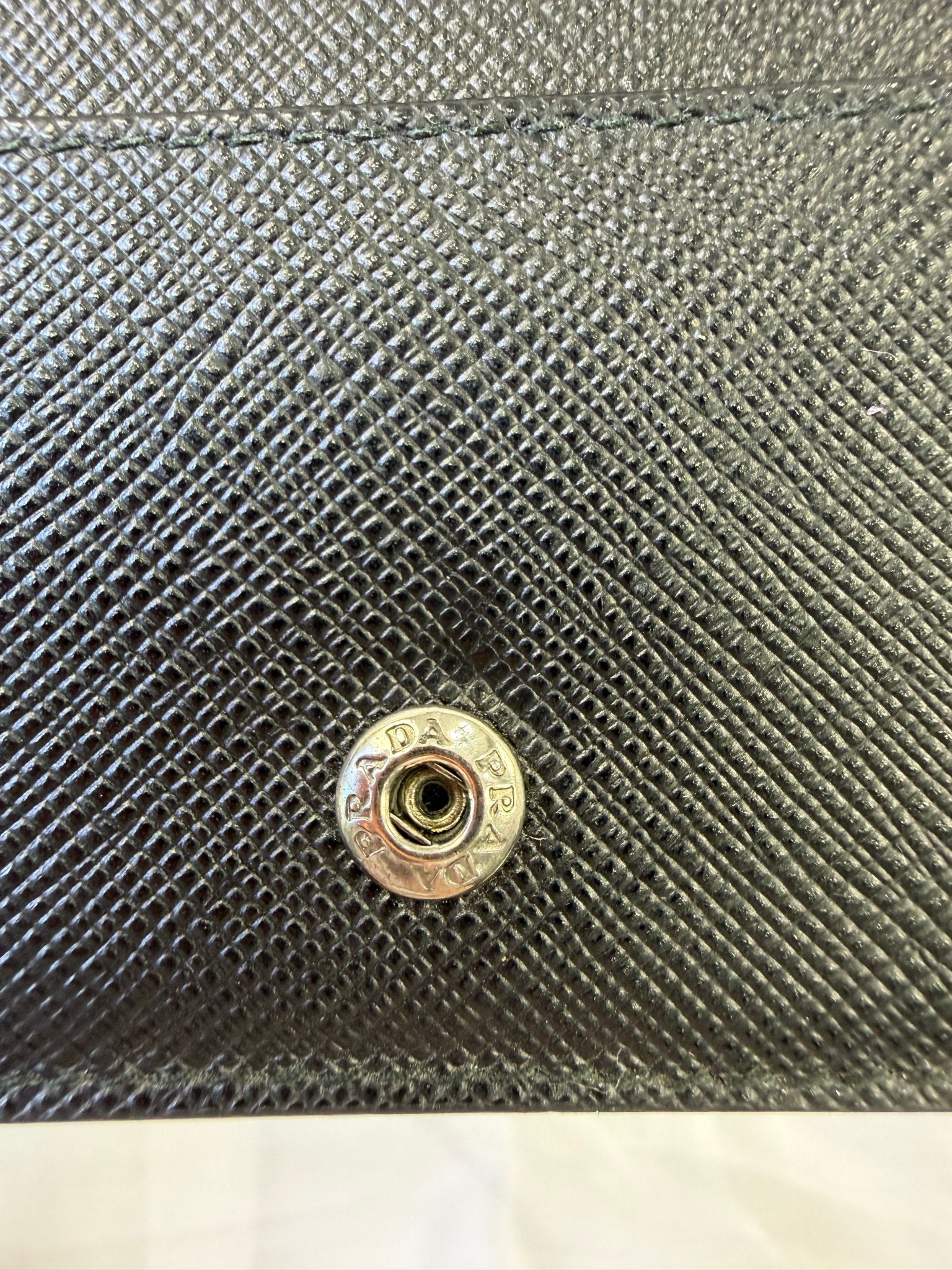 Prada Black Saffiano Leather Card Case