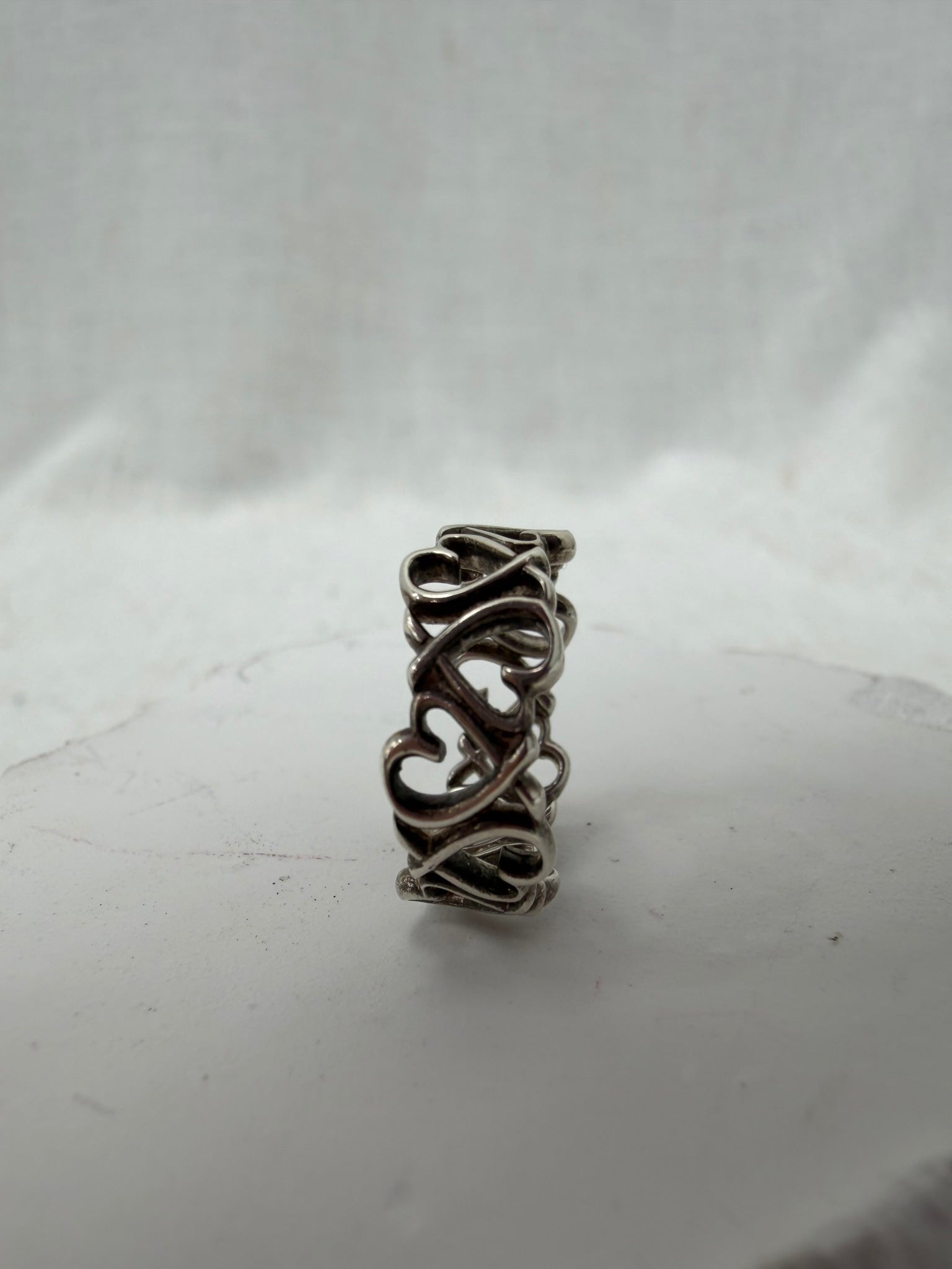 Tiffany& Co. Paloma Picasso Sterling Silver Loving Heart Ring Size 4.5