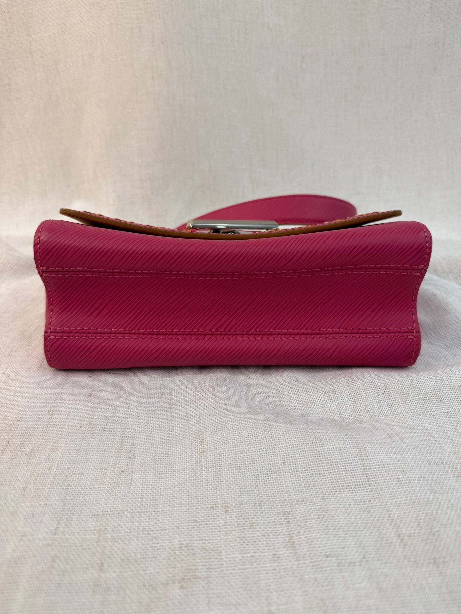 Louis Vuitton Pink Epi Leather Limited Edition Stitched Twist MM