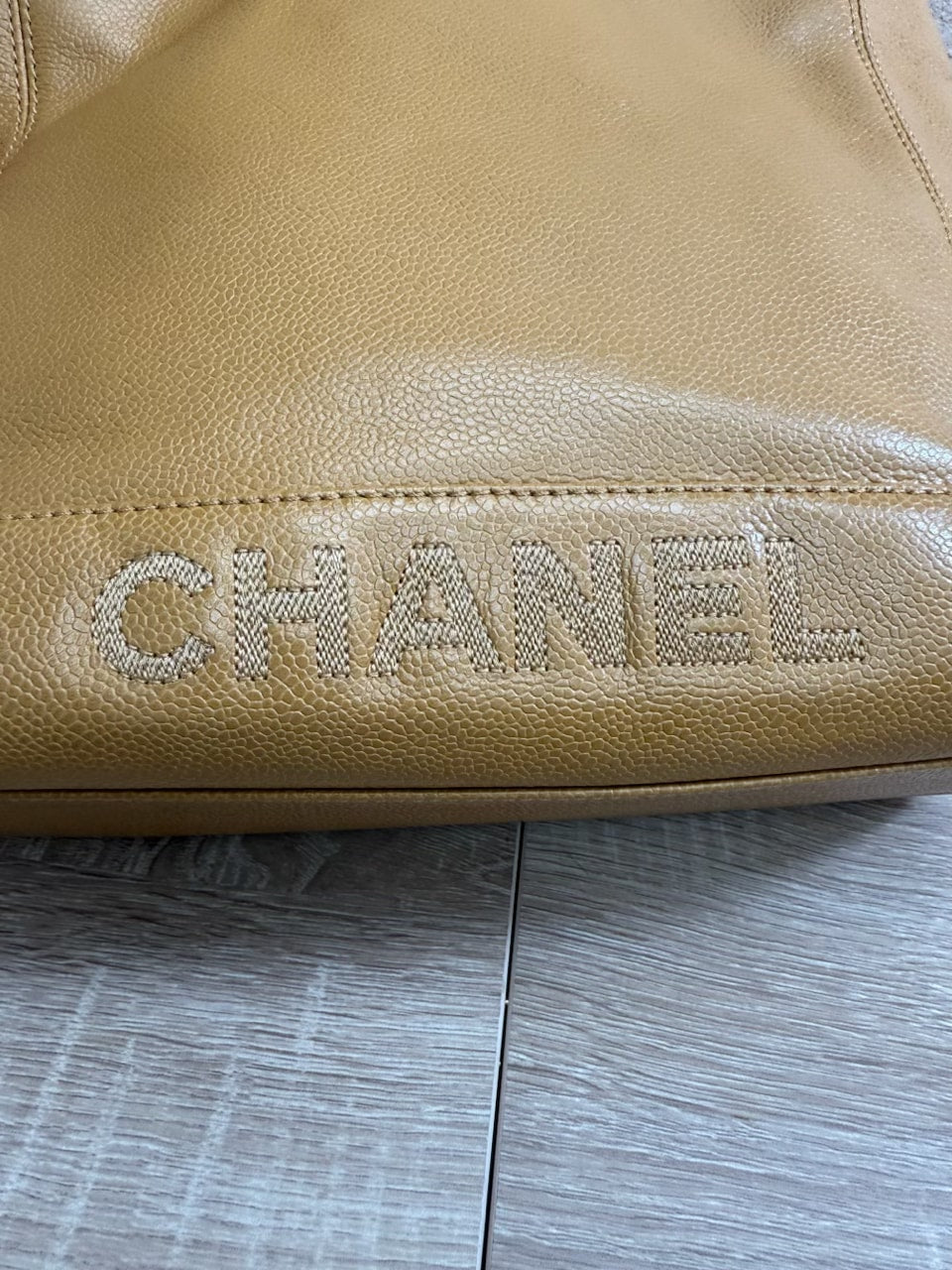 Chanel Tan Caviar Tote Bag