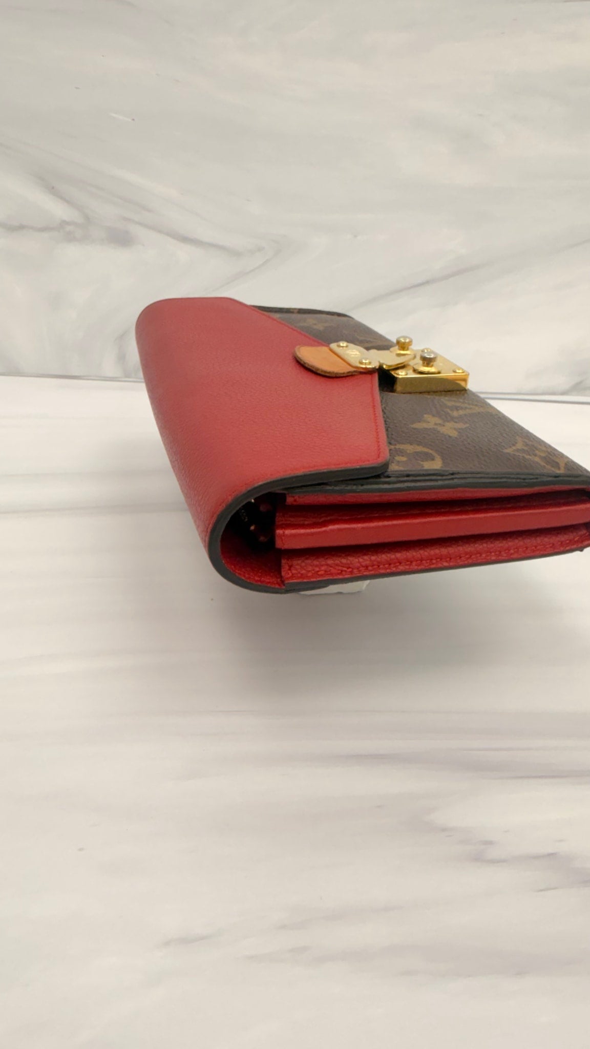 Louis Vuitton Red Monogram Pallas Long Wallet