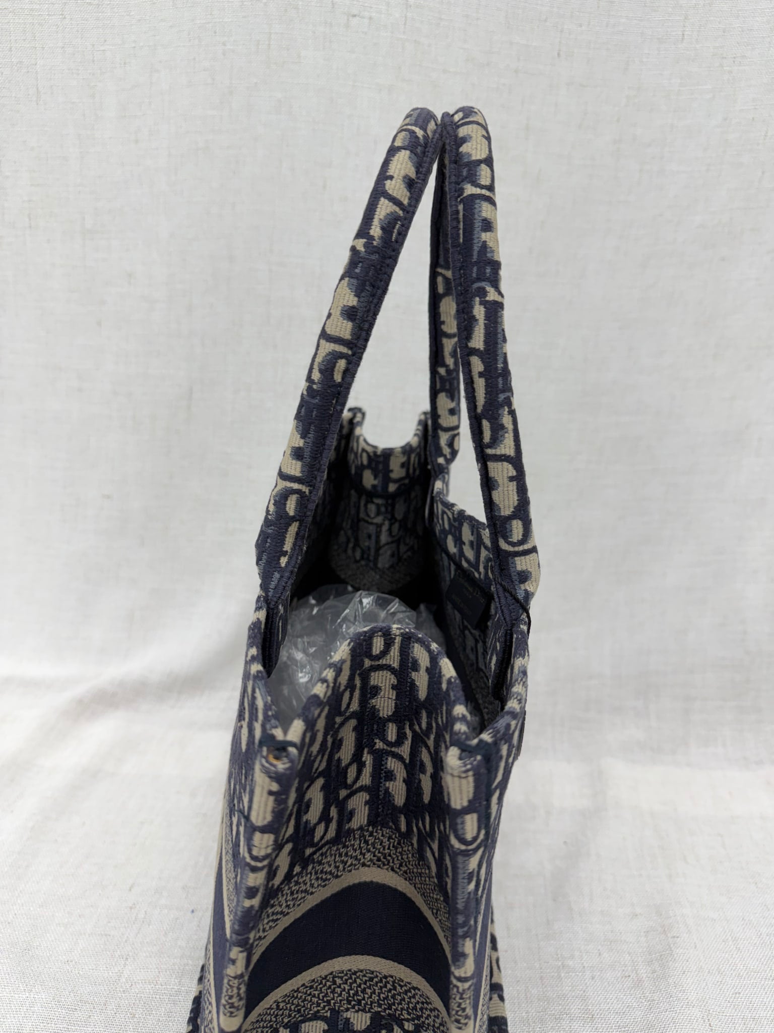 Christian Dior Navy Blue Oblique Medium Book Tote