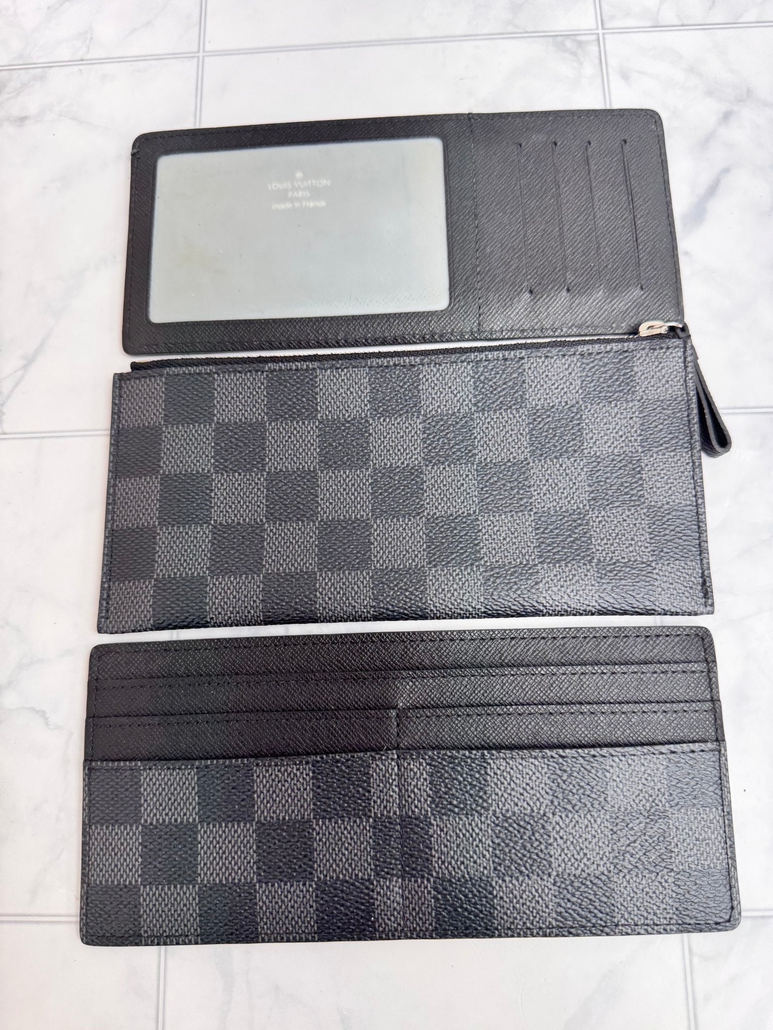 LIKE NEW - Louis Vuitton Damier Graphite Modulable Long Wallet With Inserts