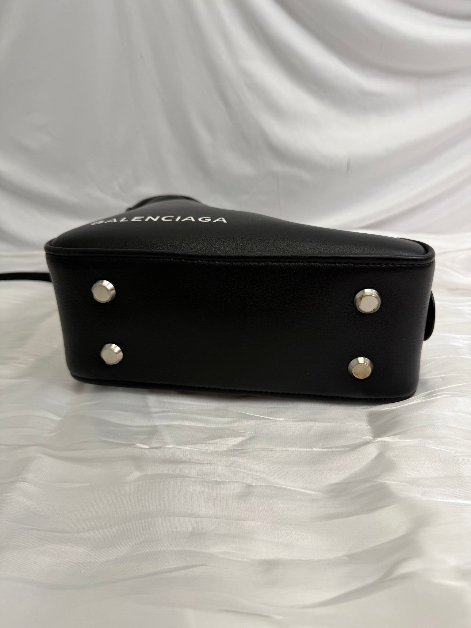 Balenciaga Black Leather Triangle Bag