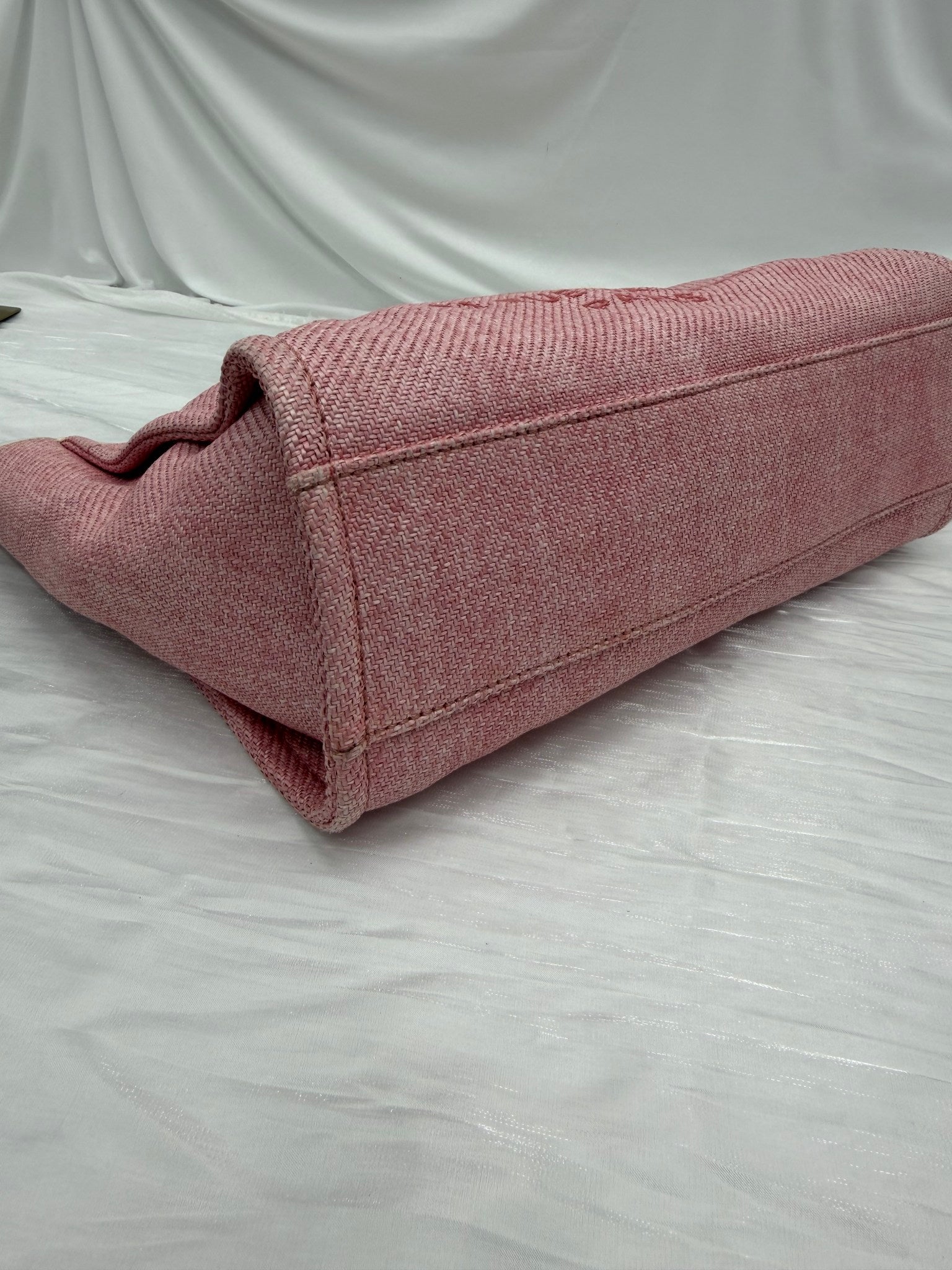 Chanel Pink Canvas Small Deauville Tote Bag