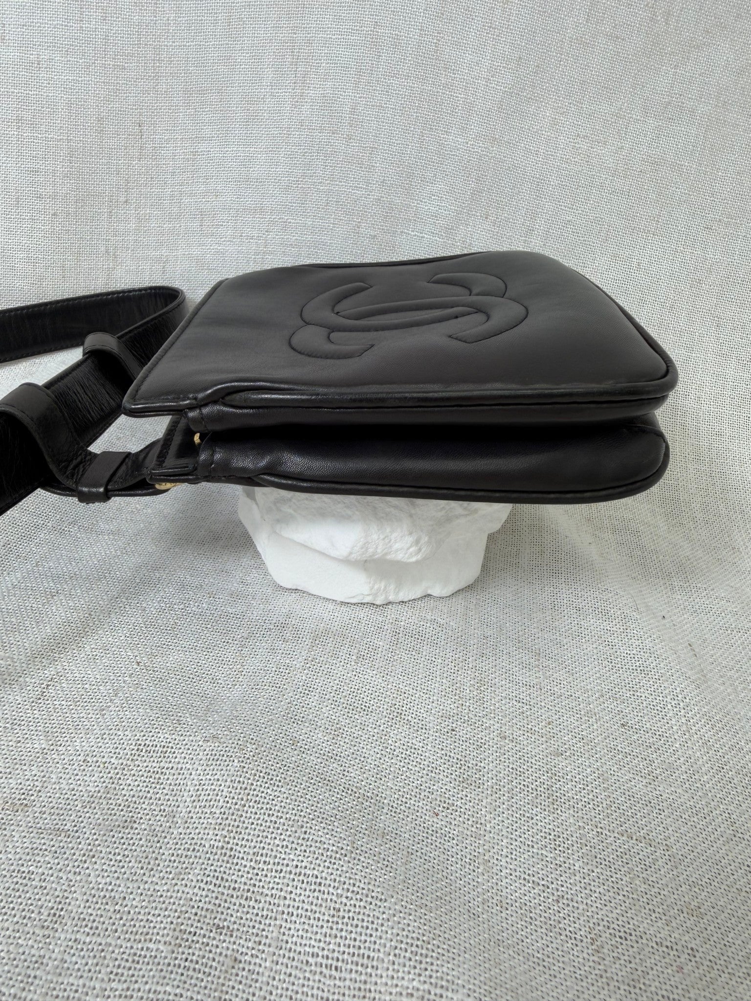 Chanel Black Lambskin Belt Bag