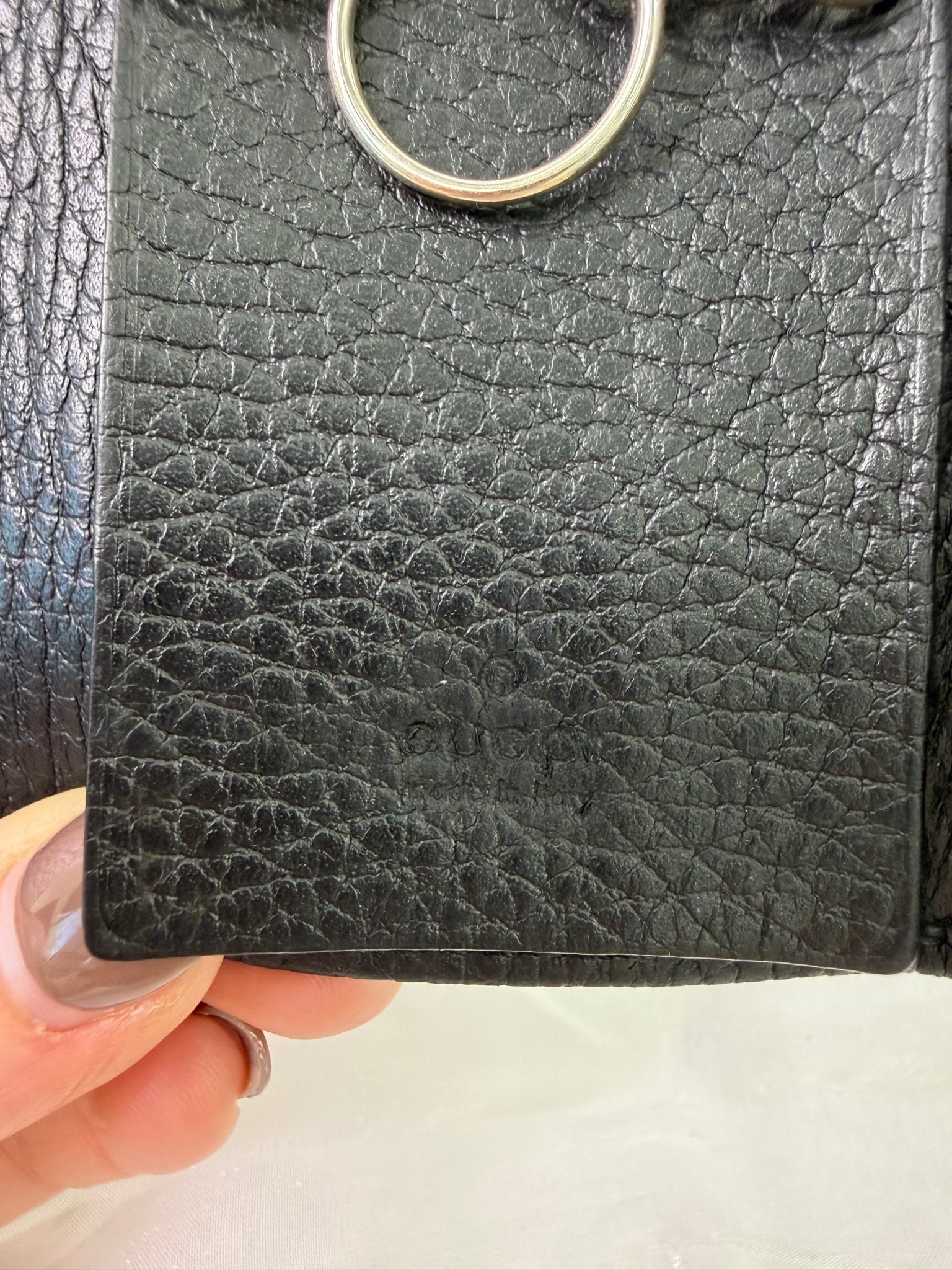 Gucci Black Leather Marmont 6 Ring Key Case