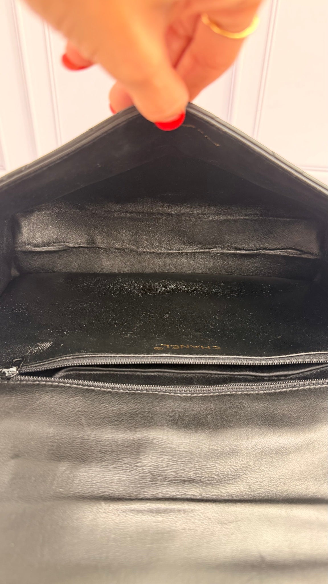 Chanel Black Quilted Lambskin CC Tassel Large Flap Bag