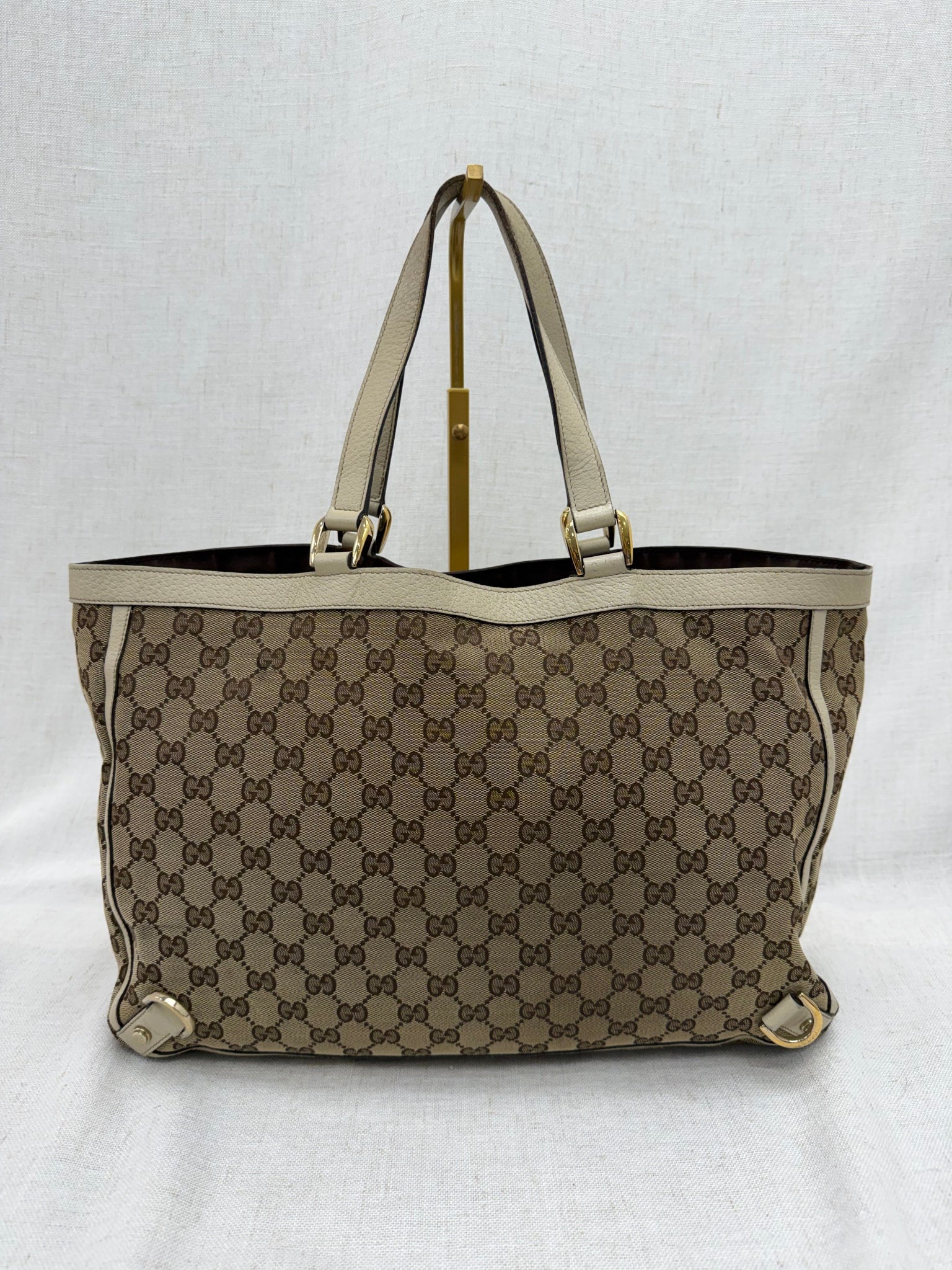 Gucci Tan GG Canvas Abby Tote Bag