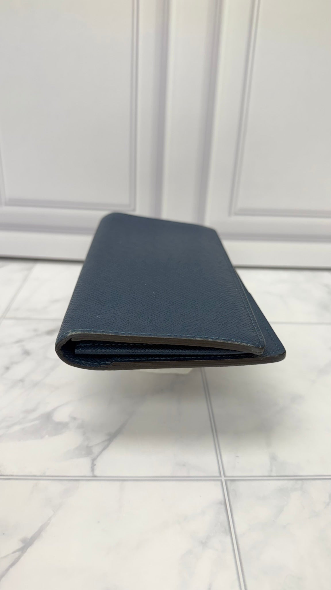 Louis Vuitton Blue Taiga Leather Brazza Wallet